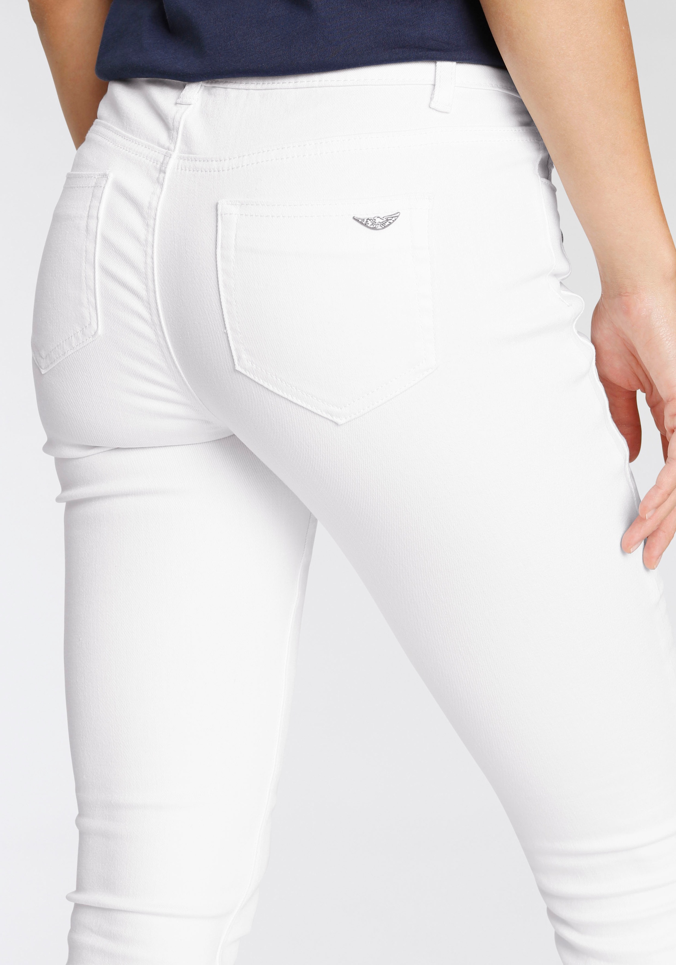 Arizona Skinny-fit-Jeans »mit Keileinsätzen« Low Waist BA8676