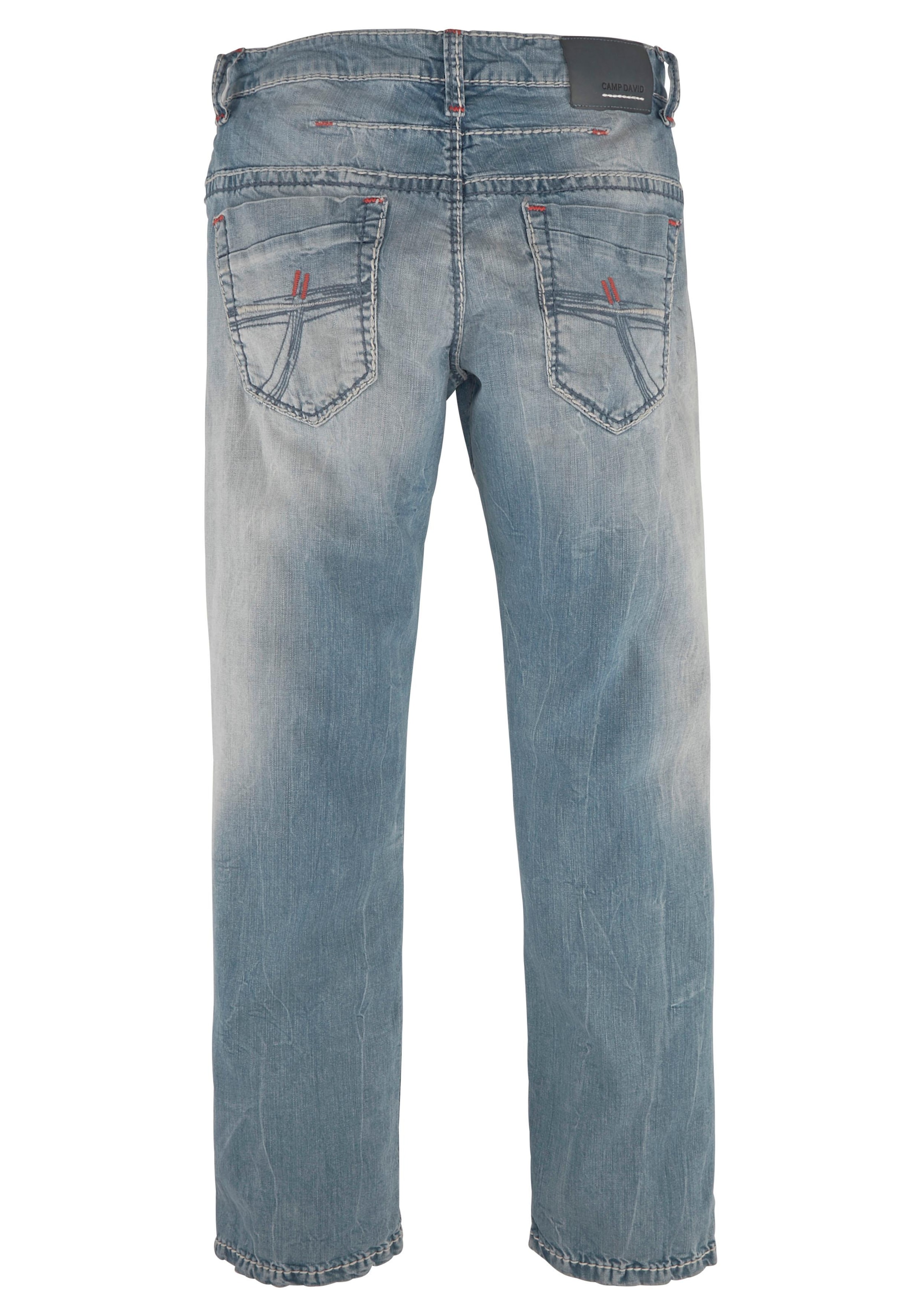 CAMP DAVID Loose-fit-Jeans, mit markanten Nähten und Stretch