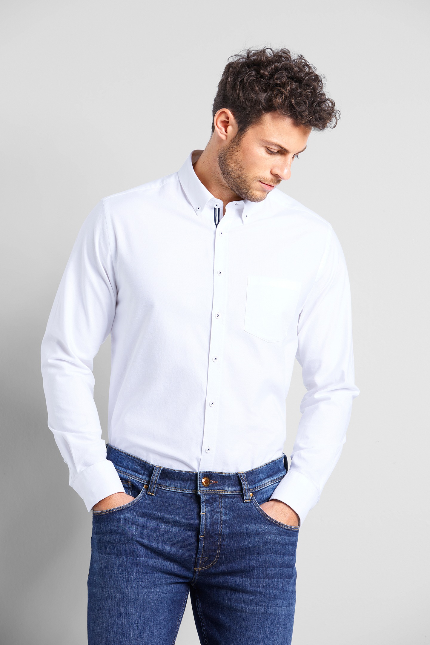 bugatti Langarmhemd aus Organic Cotton