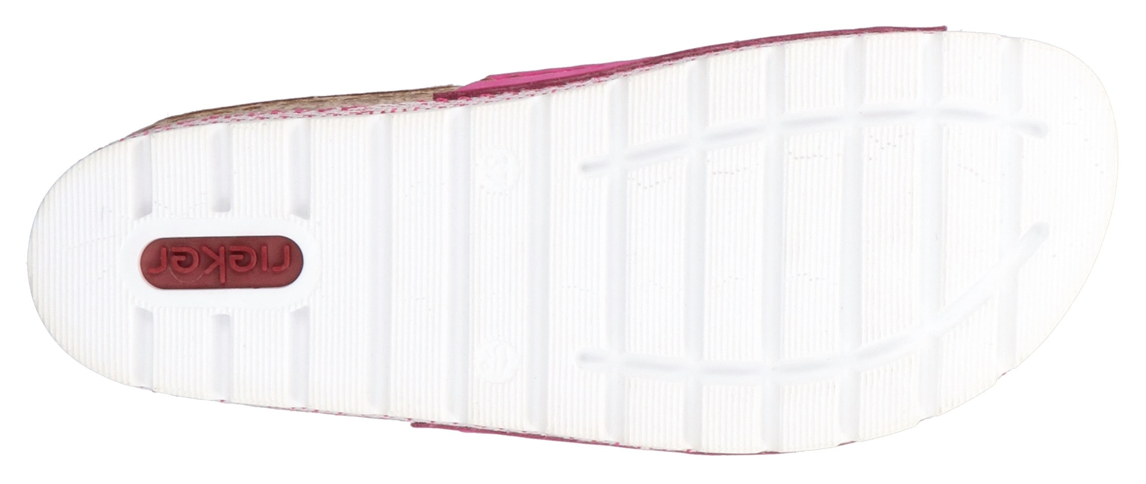 Rieker Pantolette  Sommerschuh, Schlappen mit modischem Plateau