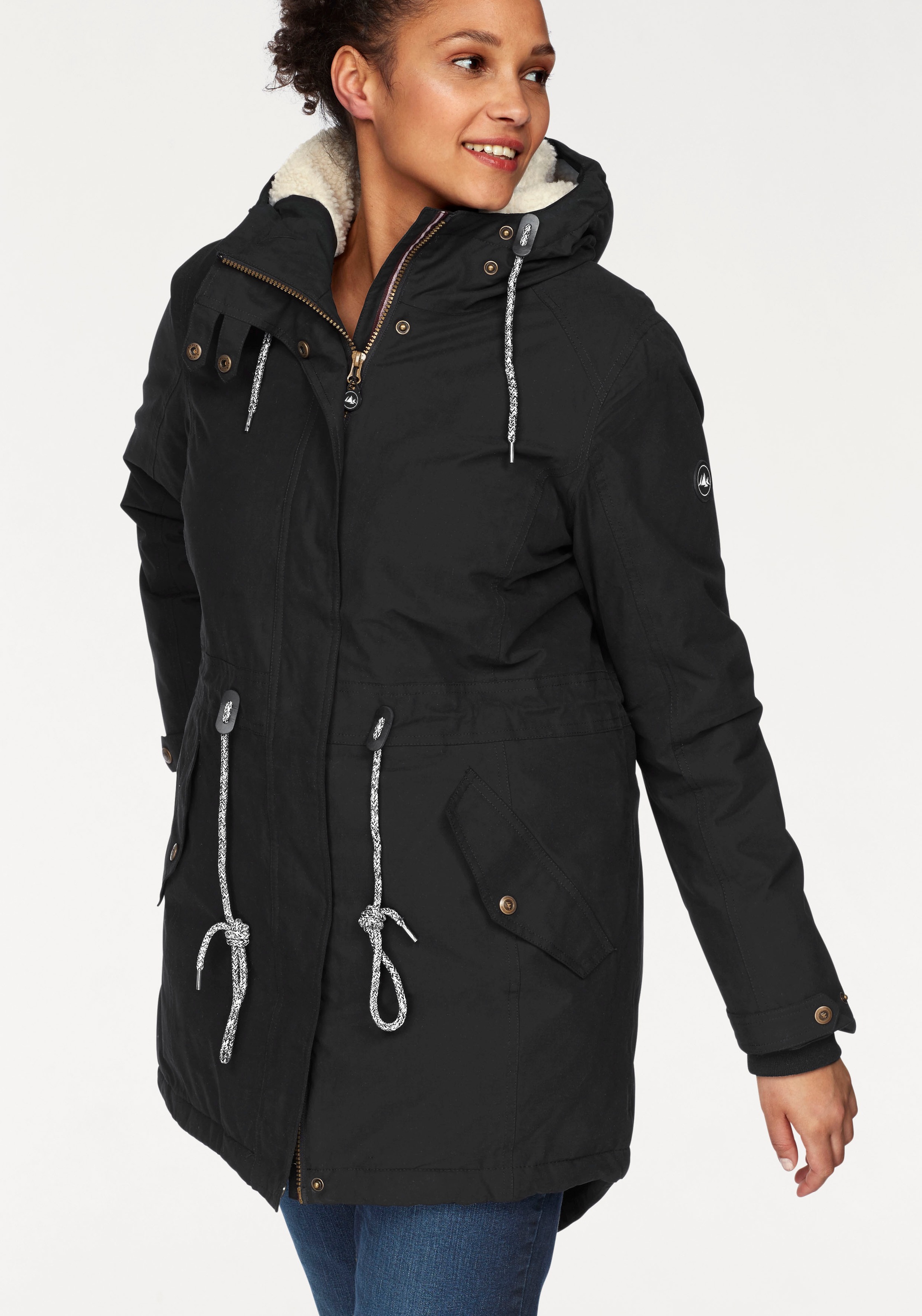Parka für Damen in Schwarz