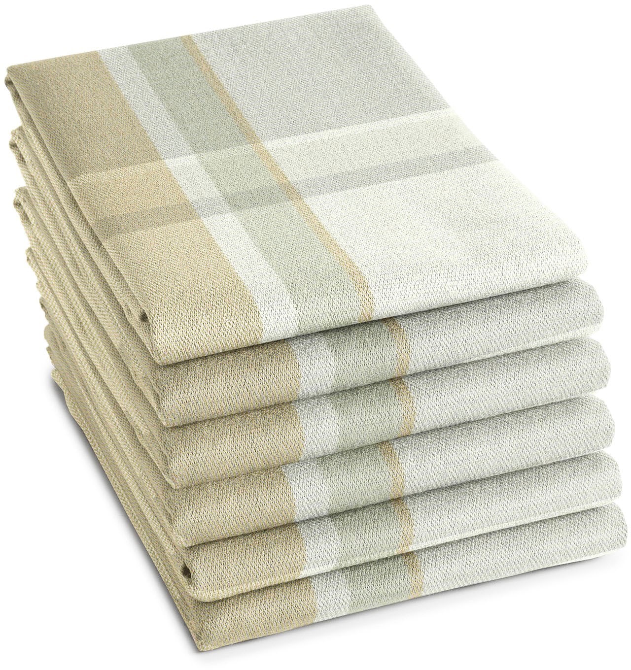 DDDDD Geschirrtuch »Madras«, (Set, 6 tlg.), Jacquard-Gewebe, 60 x 65 cm