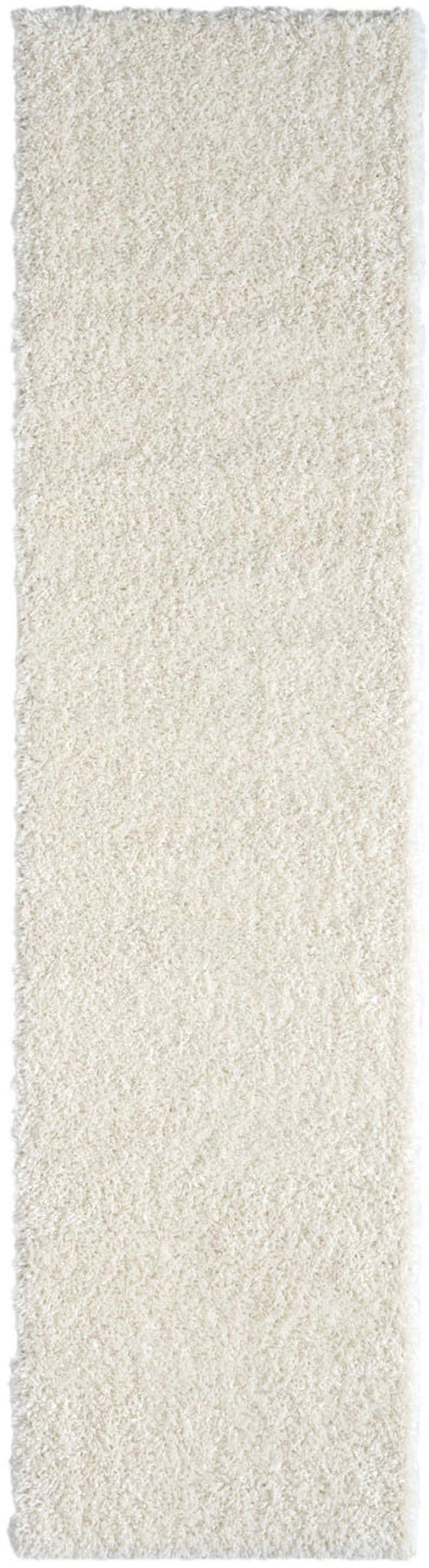 Myflair Möbel & Accessoires Hochflor-Bettumrandung »My Shaggy«, (3 tlg.), Shaggy, Uni-Farben, leicht glänzend, extra flauschig, Läufer-Set