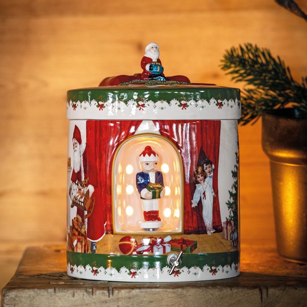 Villeroy & Boch Spieluhr »Dekofigur Paket "Santa bringt Geschenke" Christmas Toys ø 17 cm bunt«