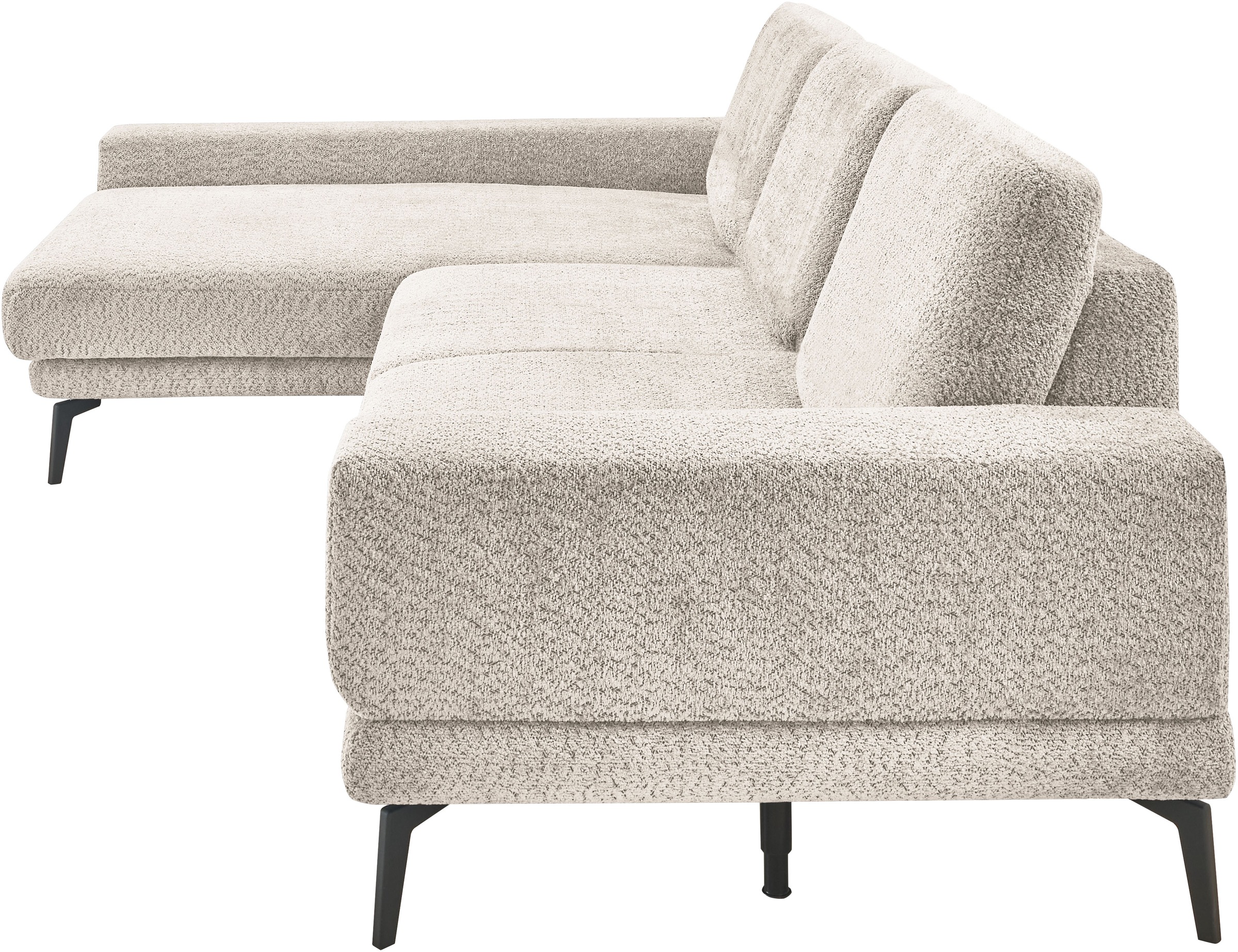set one by Musterring Ecksofa »SO 3600 optimaler Sitzkomfort in Federkern o. Kaltschaum, 2 Sitzhöhen«, Sitzhöhe 42 cm, Kaltschaum, B 293 x T 180 cm, Kama sand