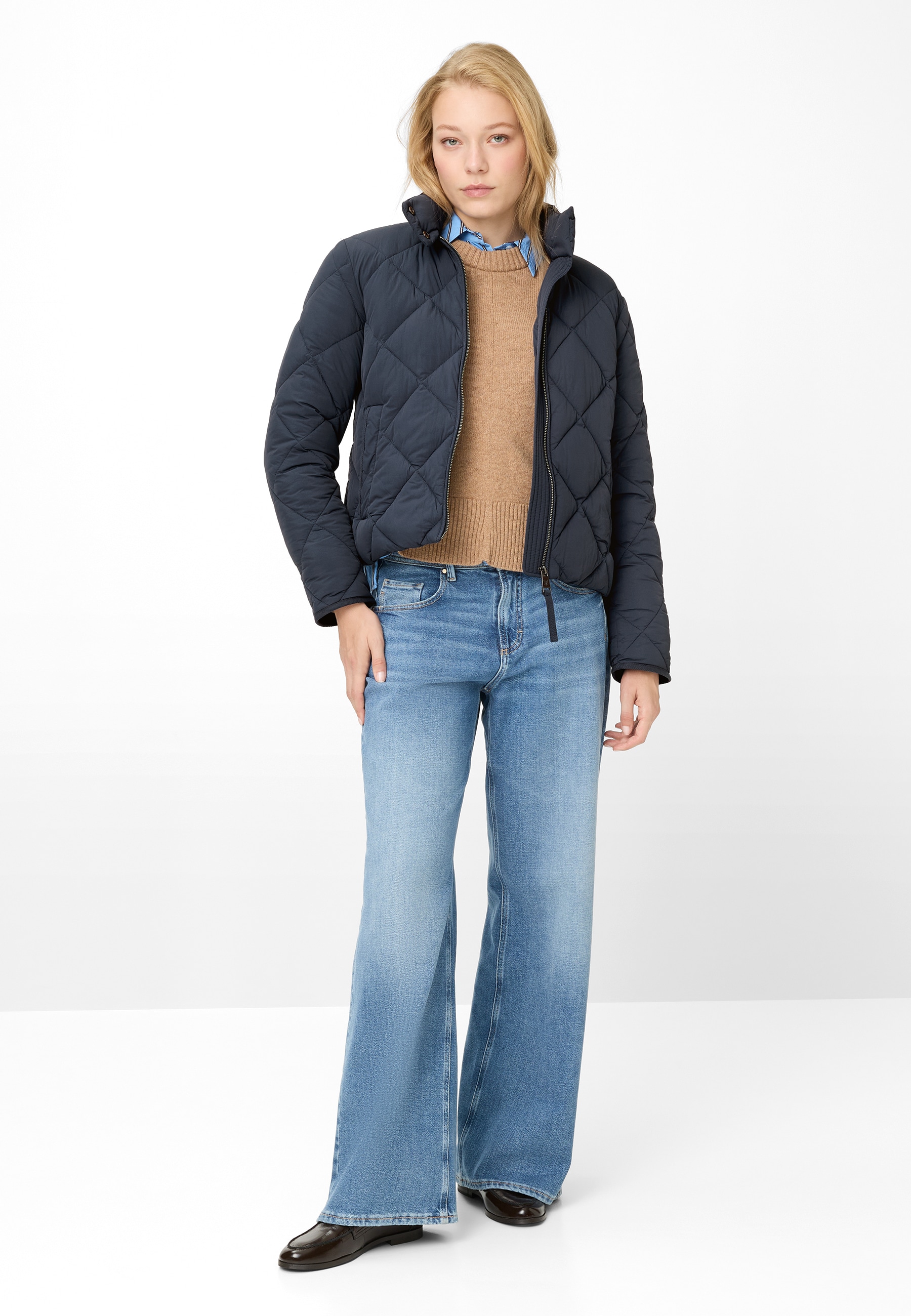 Fuchs Schmitt Steppjacke Stehkragen mit Knöpfen, Regular Fit