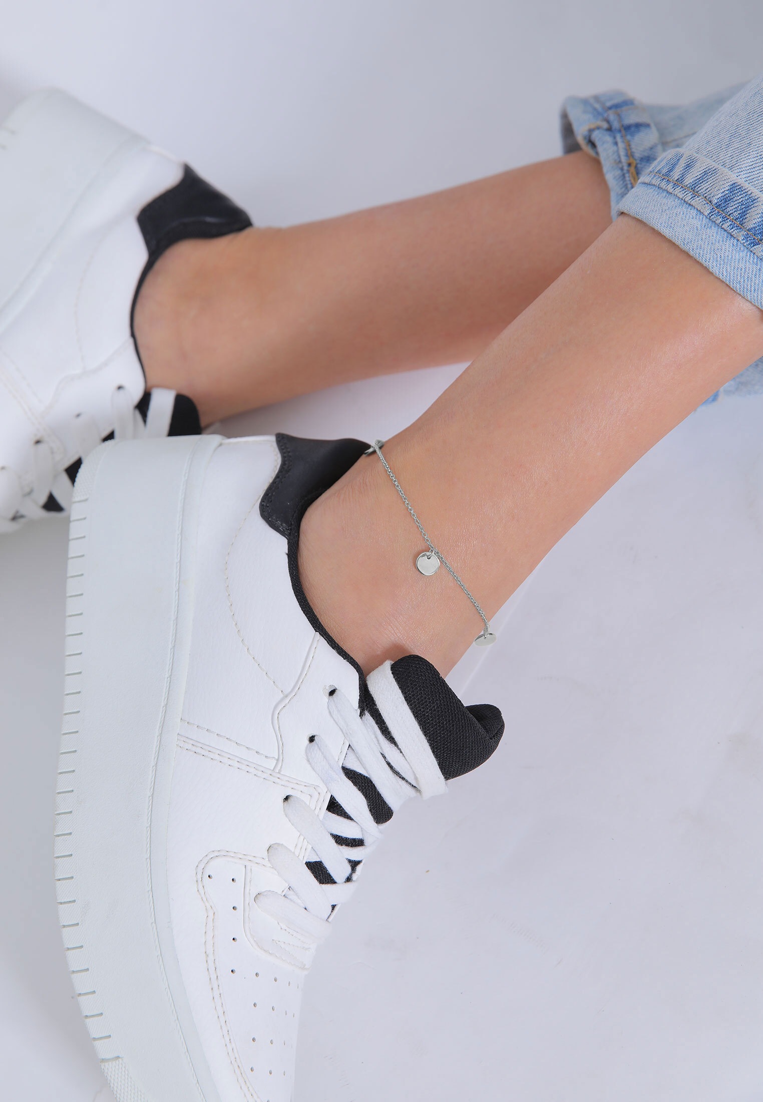 Elli Fußkette »Fußschmuck Plättchen Boho Style 925 Silber«