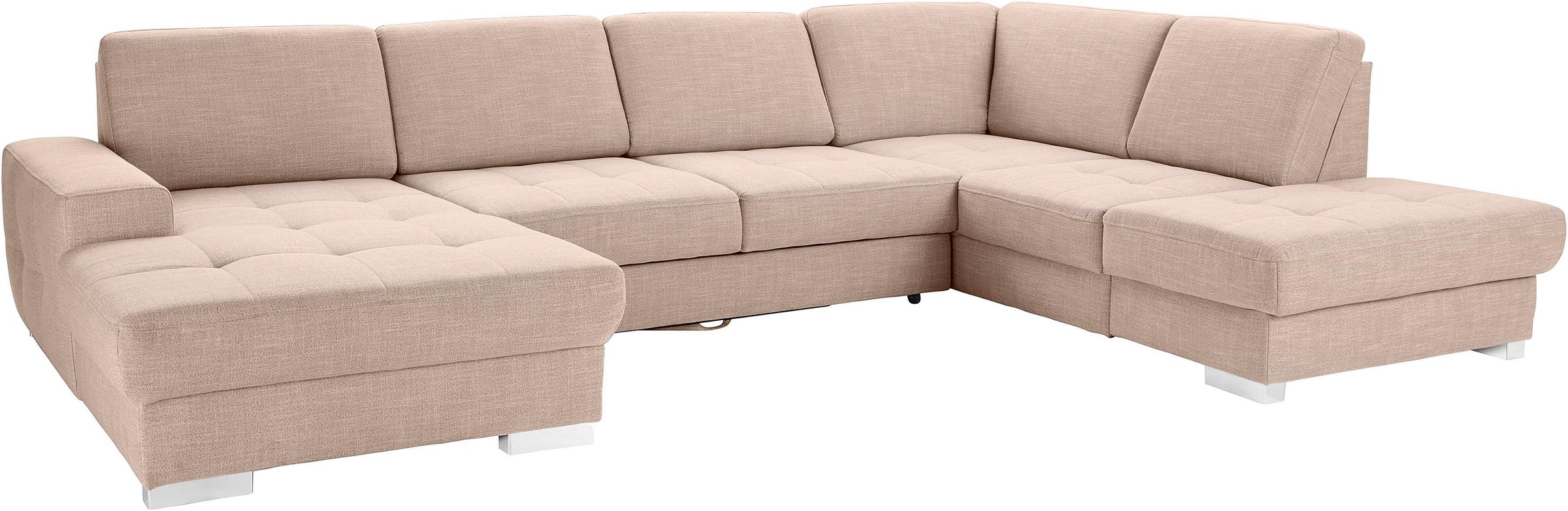 sit&more Wohnlandschaft »Santorini U-Form«, mit Federkern und Sitztiefenverstellung, wahlweise mit Bettfunktion