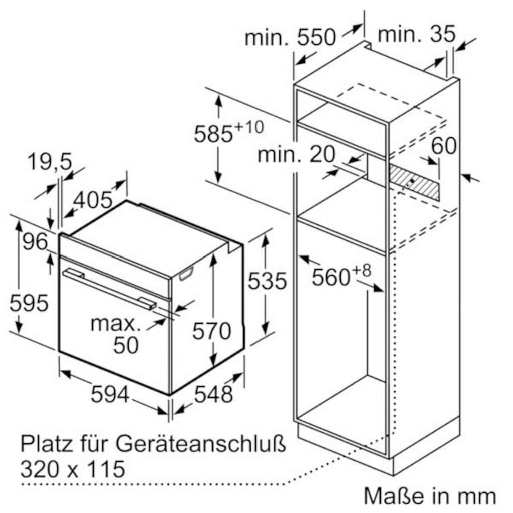 SIEMENS Einbaubackofen »HB517AB«, iQ500, HB517ABW0