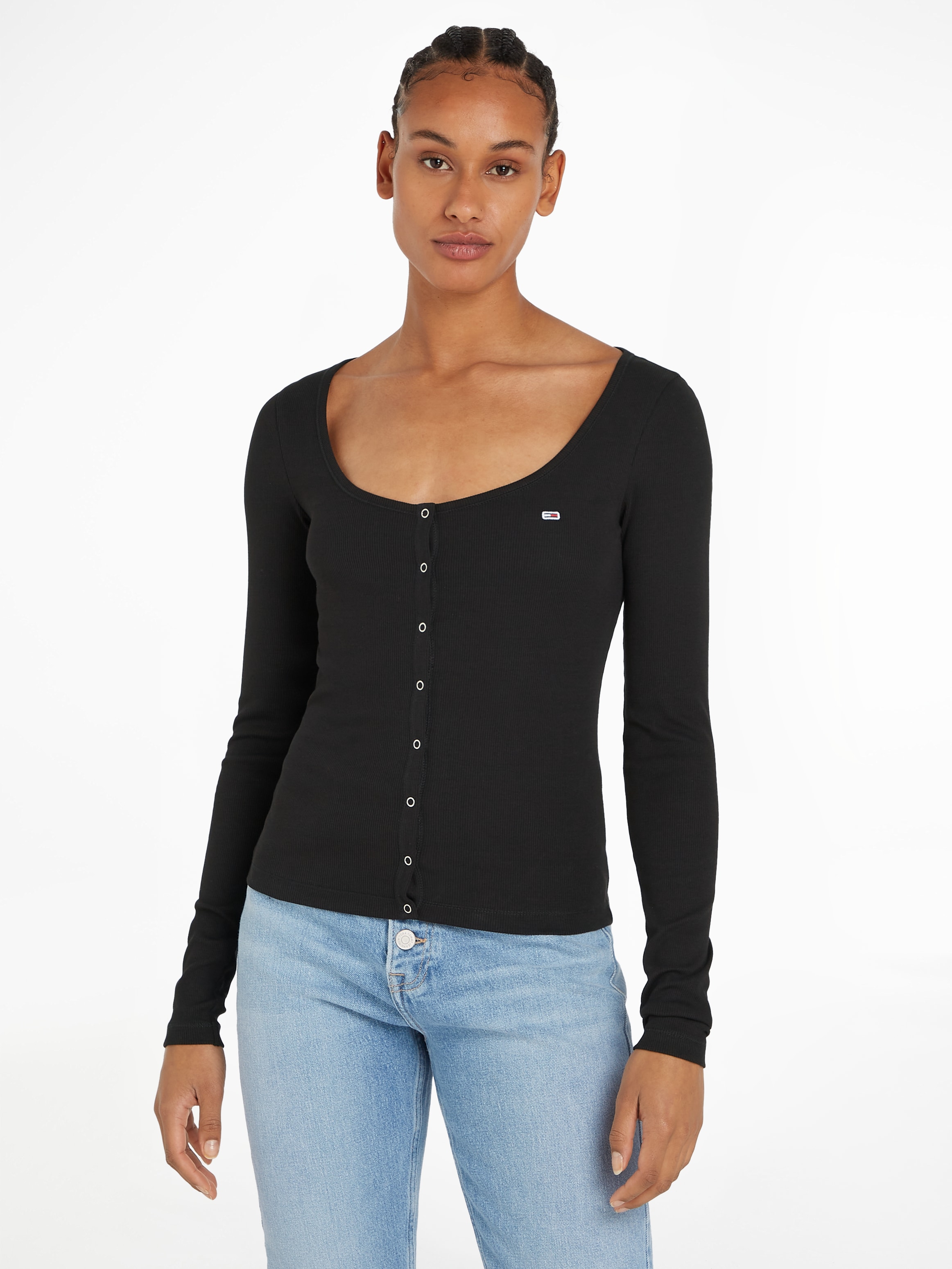 Langarmshirt »TJW SLIM BUTTON THRU LS«, mit Knöpfen