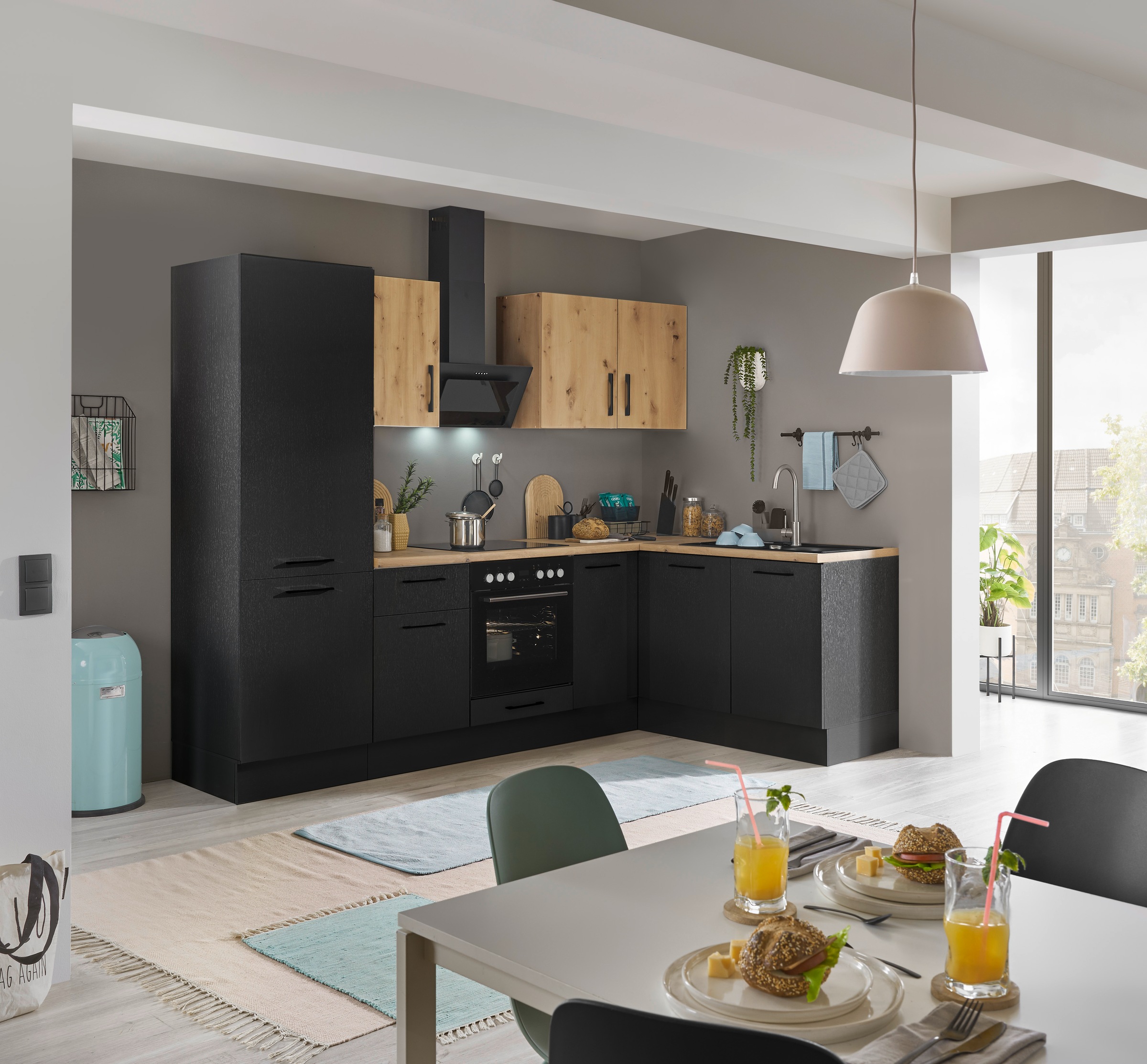 BASIC by Balculina Winkelküche, Breite 270 cm, wahlweise mit E-Geräten