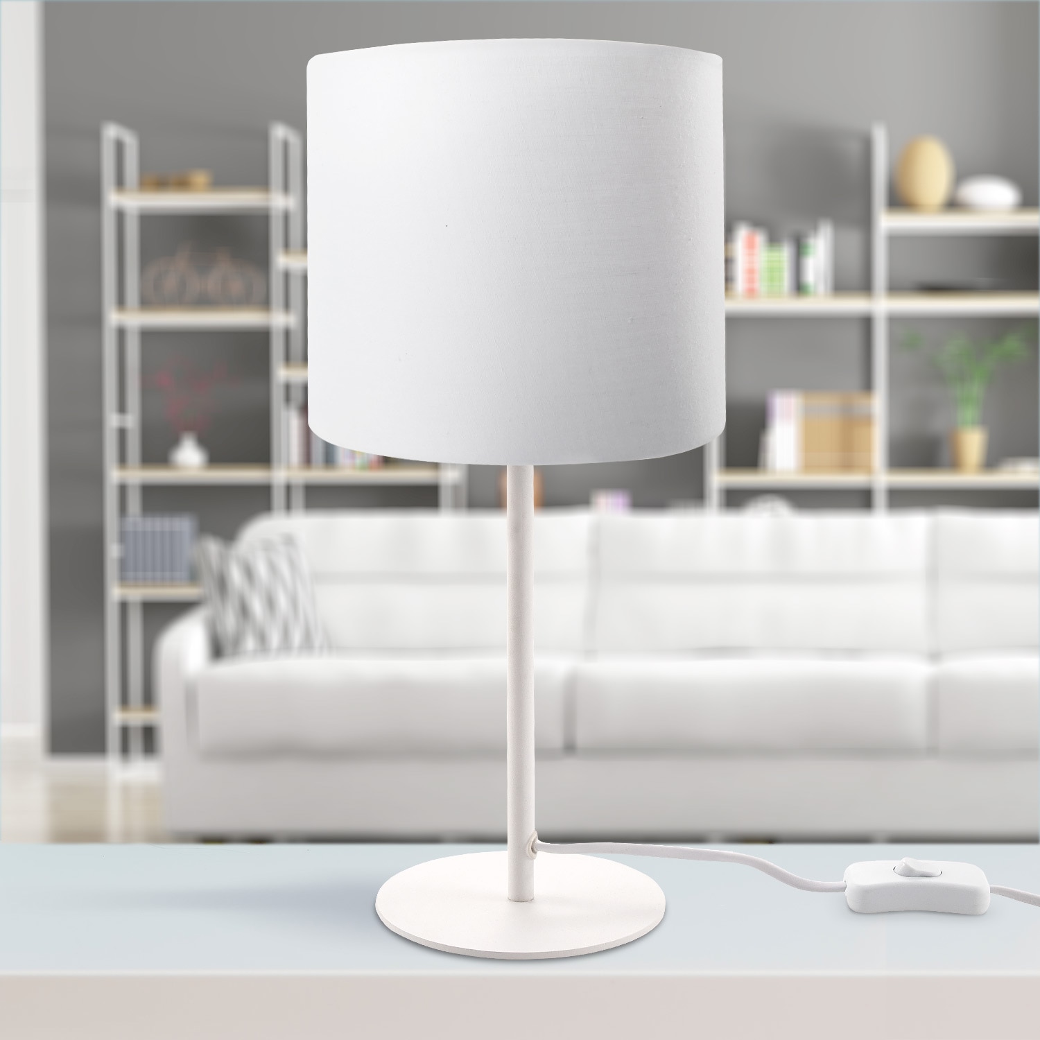 Paco Home Deko Lampe, Für Und »Uni mit | Wohnzimmer XXL online Color«, 1 LED Tischleuchte 3 Jahren flammig-flammig, Schlafzimmer, Garantie Unifarben, kaufen E14