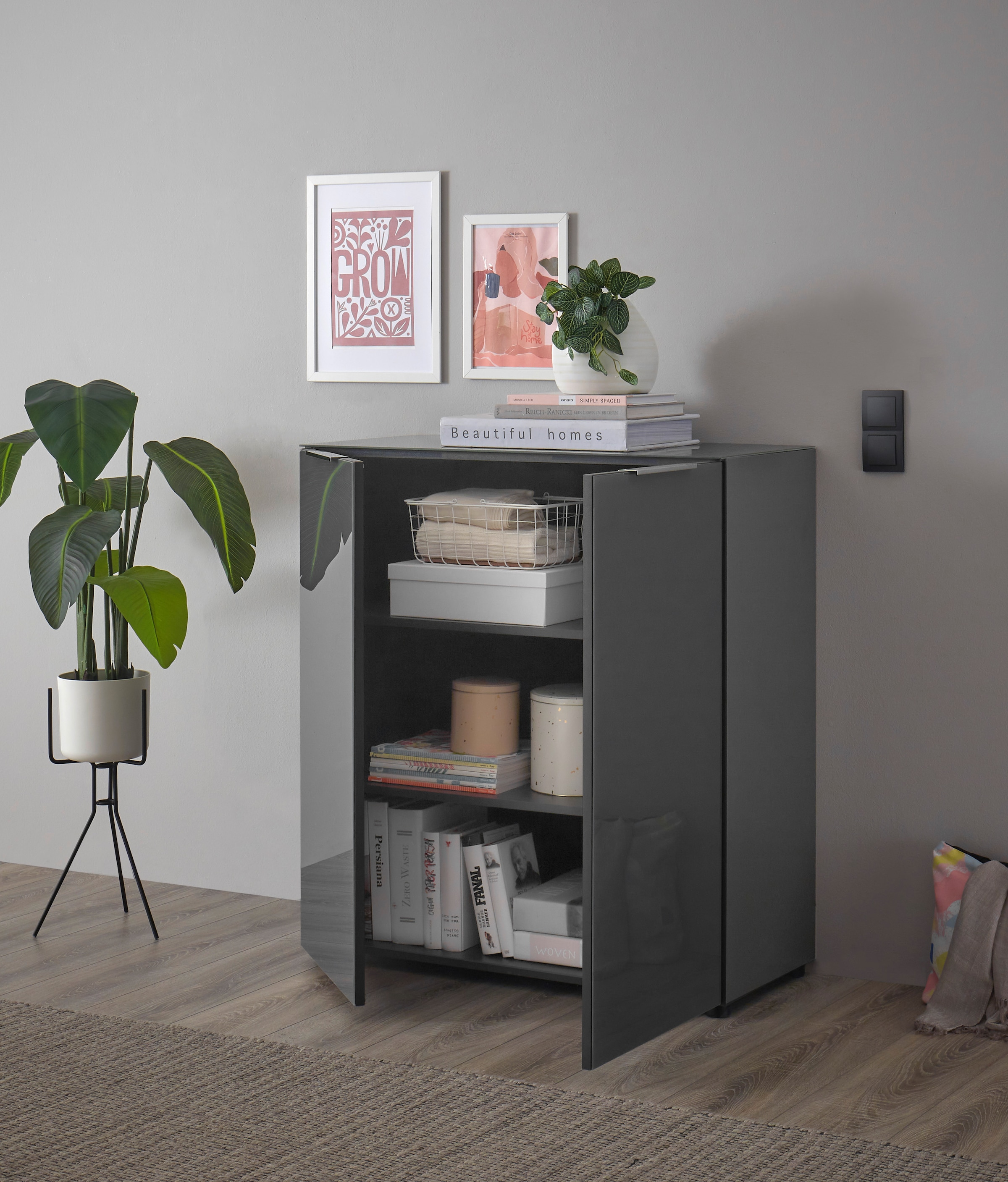 HBZ Kommode »Santorin, BxHxT 90x99x40 cm« 1 Stk. tlg. Breite 90cm, Softclose für Türen, Melaminbeschichtung