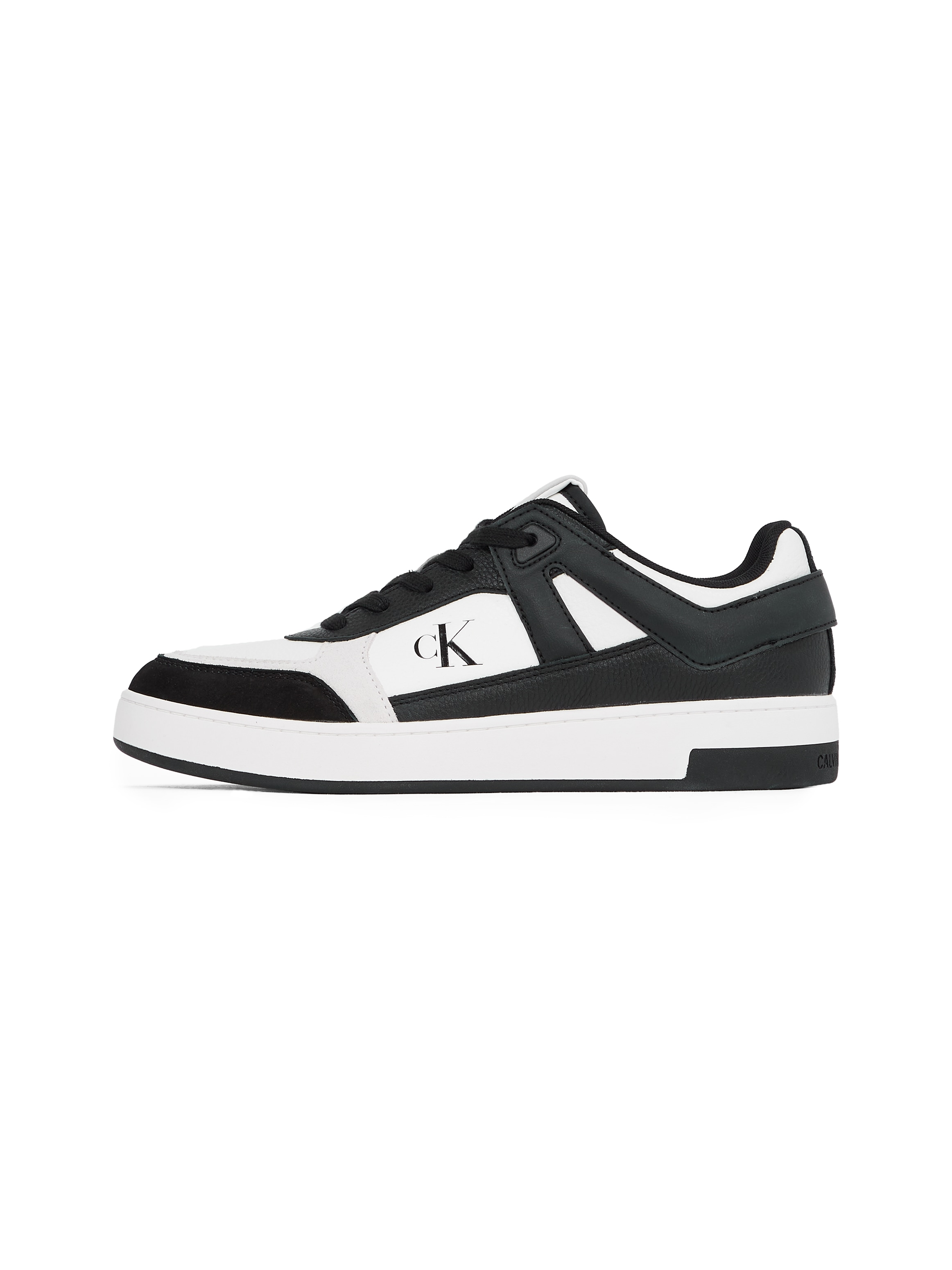 Calvin Klein Jeans Sneaker »BASKET CUP LOW LACEUP LTH MIX«, Basket-Sneaker, Schnürschuh, Halbschuh, Freizeitschuh mit CK Logo