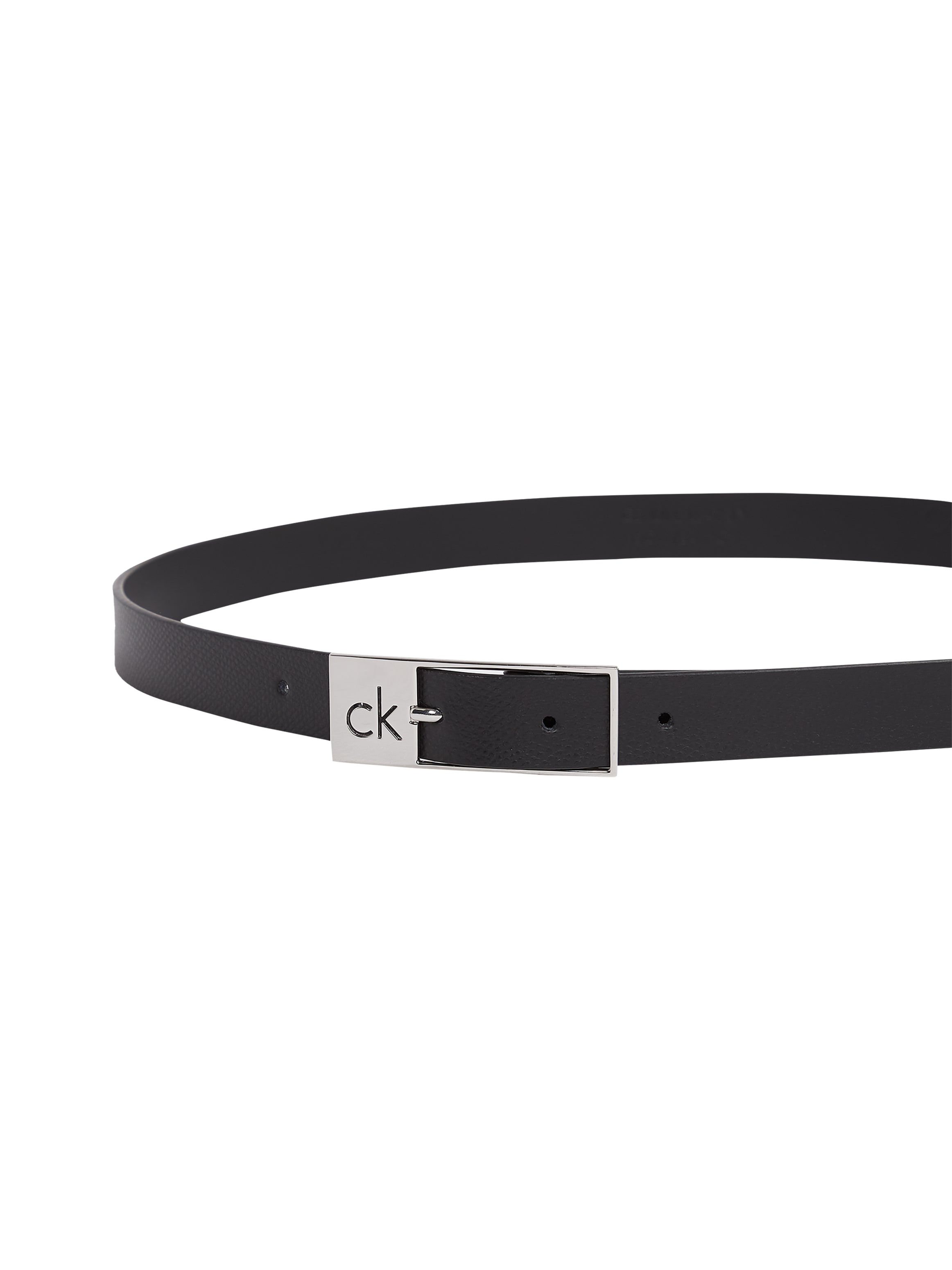 Calvin Klein Ledergürtel »CK CUT SQUARE BUCKLE 2.0_CAVIAR«, Logoprägung, Einfachdornschließe