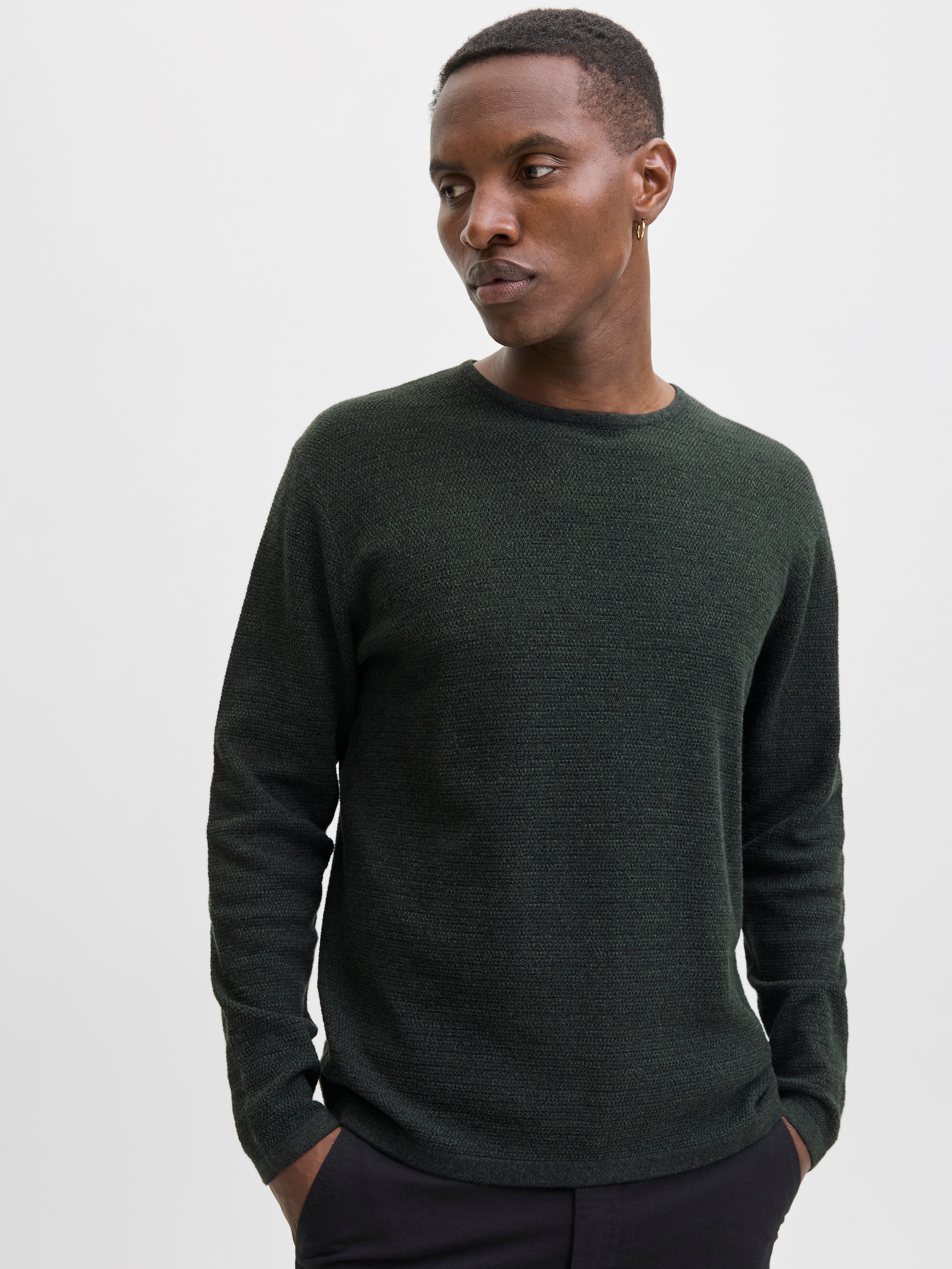 Jack & Jones Rundhalspullover »JJEGEORGE KNIT CREW NECK NOOS« mit Strick Optik