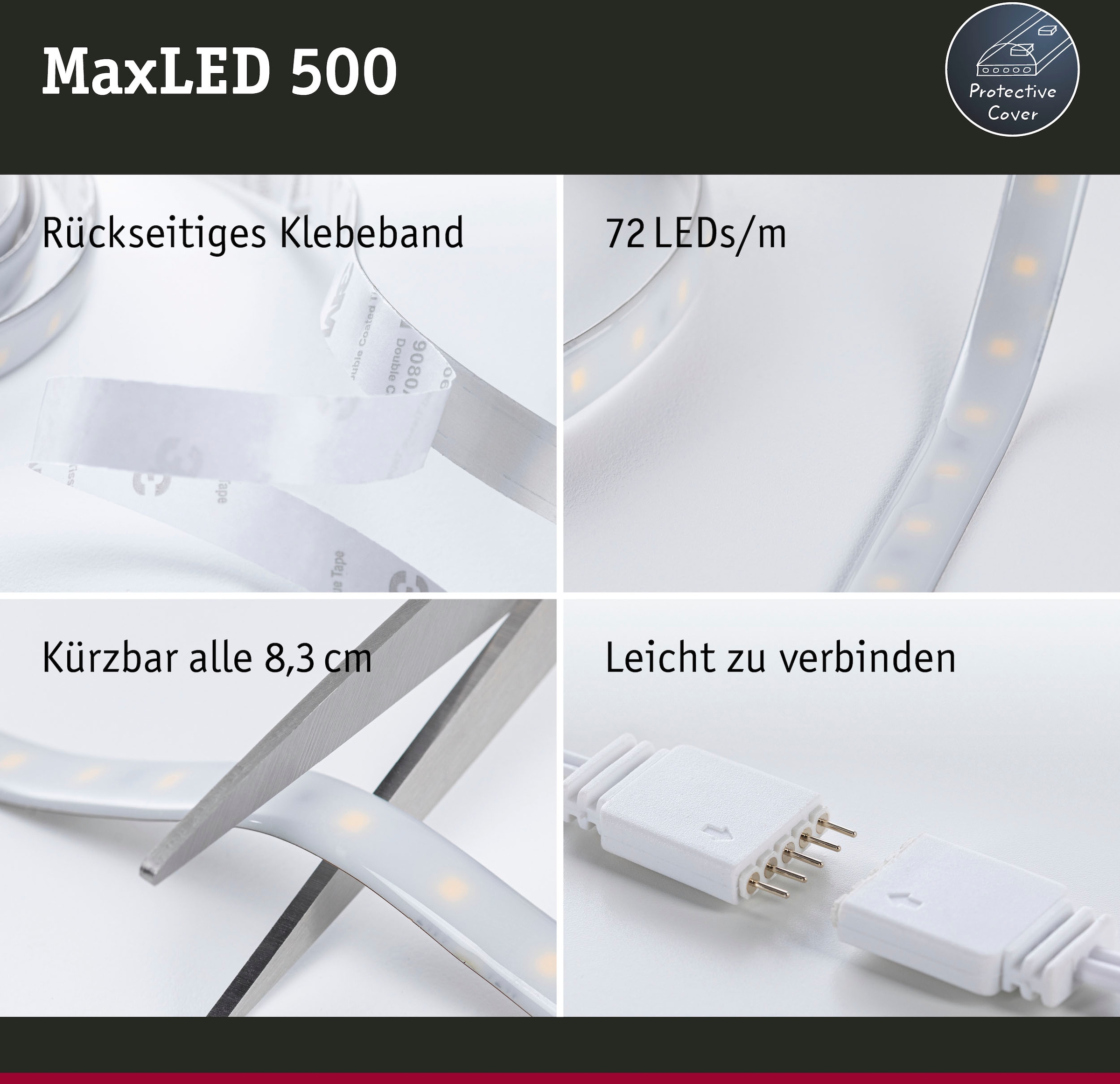 Paulmann LED-Streifen »MaxLED 500 RGBW Smart Home Zigbee 5m IP44 33W 2000lm beschichtet«, 1 St.-flammig