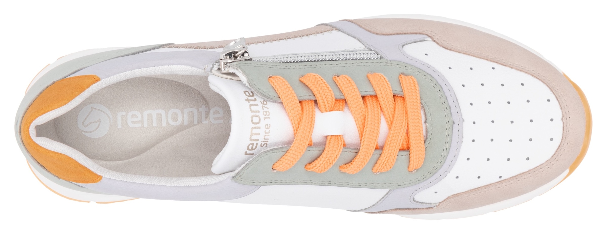 Remonte Keilsneaker, Freizeitschuh, Halbschuh, Schnürschuh mit gepolstertem Schaftrand