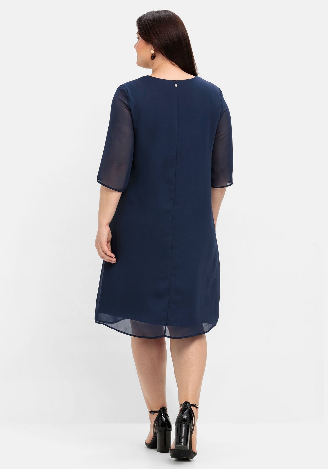 Sheego Cocktailkleid »Kleid im Layerlook, aus Chiffon und Viskose«