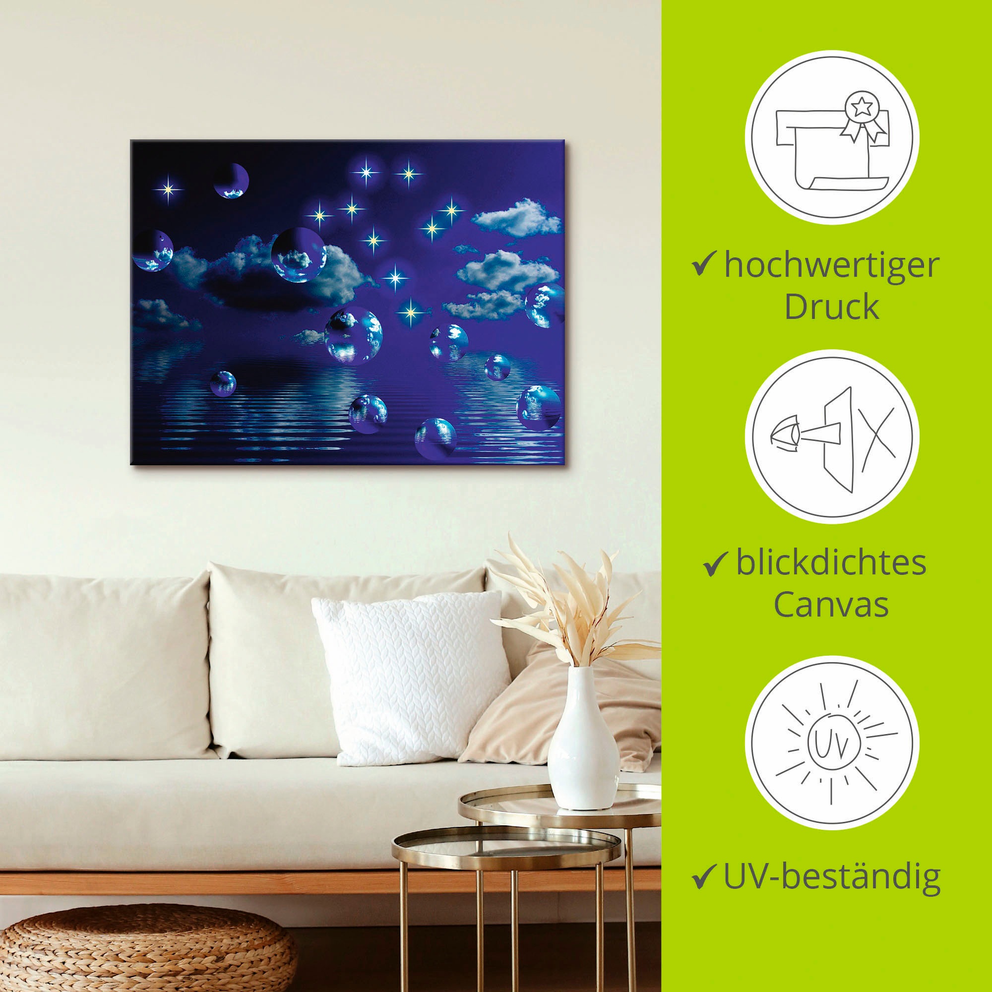 Artland Leinwandbild »Sternenhimmel« Landschaften 1 Stk. tlg. auf Holzrahmen gespannt