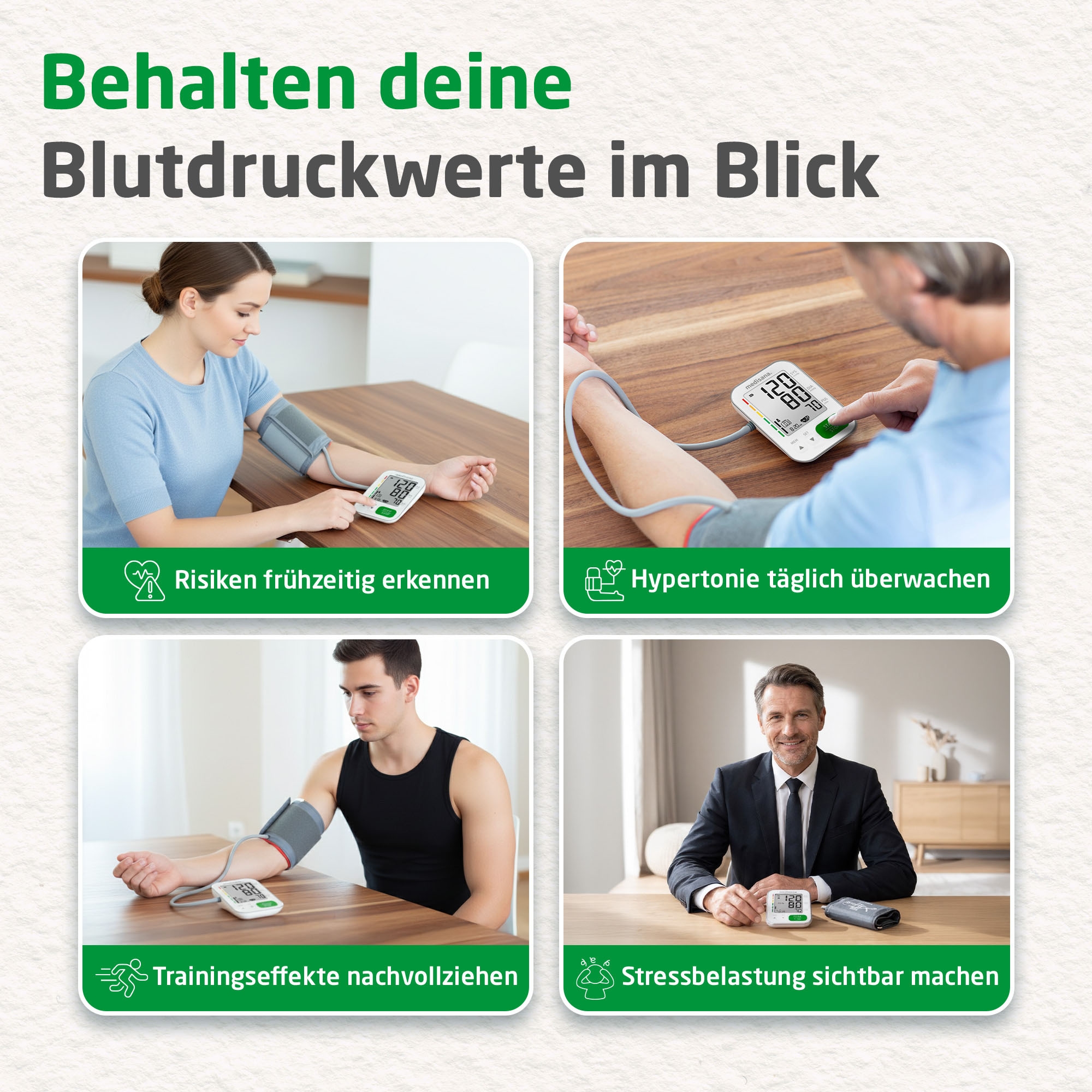 Medisana Oberarm-Blutdruckmessgerät »BU 566« Medizinprodukt, 2 Benutzer, je 199 Speicherungen, Ampel Farbskala