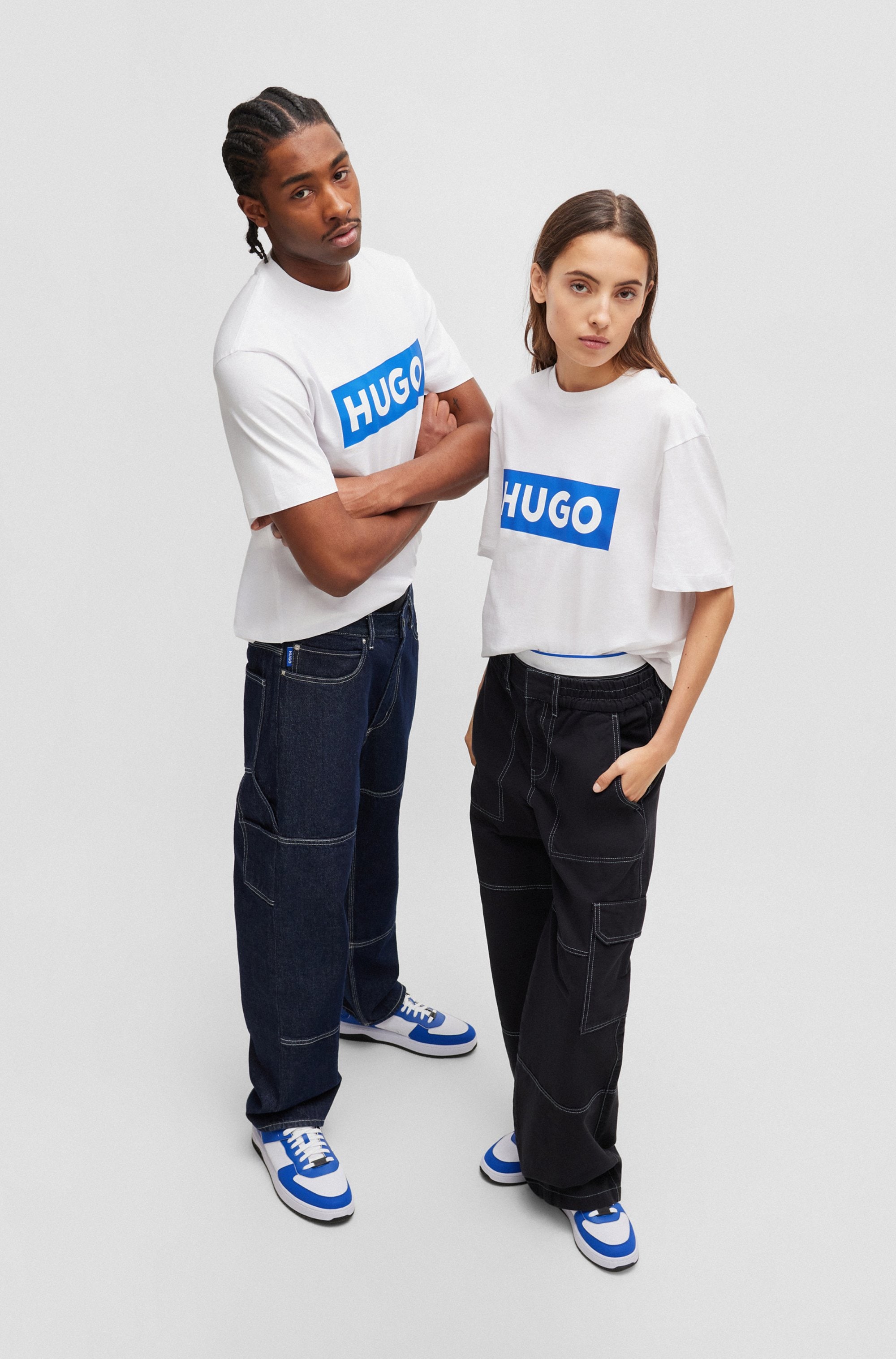 HUGO Blue T-Shirt »Nico«, mit großem Logo-Print, Unisex