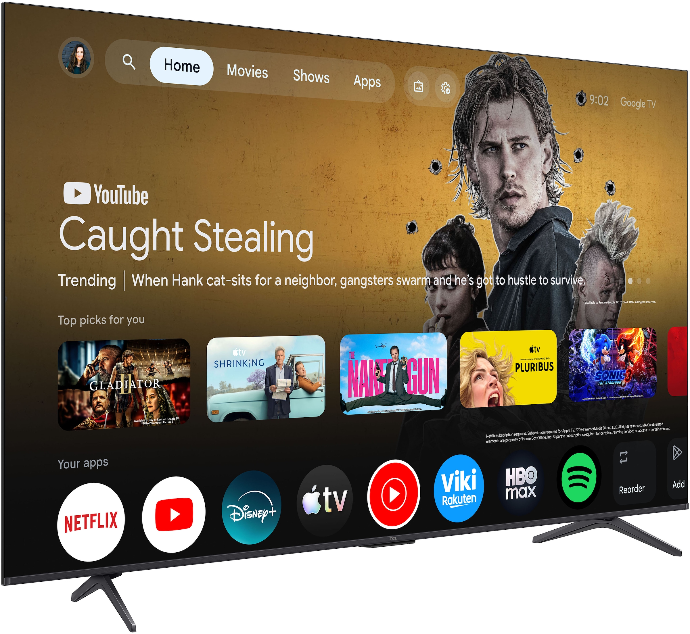 TCL Mini-LED-Fernseher »75T8D« 189 cm/75 ″ Smart-TV QD-Mini LED, AiPQ Pro Prozessor, 144Hz, ONKYO 2.1, Apple AirPlay 2