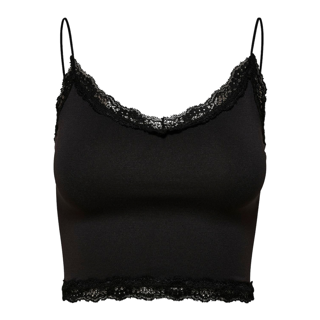 ONLY Spitzentop »ONLVICKY LACE SEAMLESS CROPPED TOP«