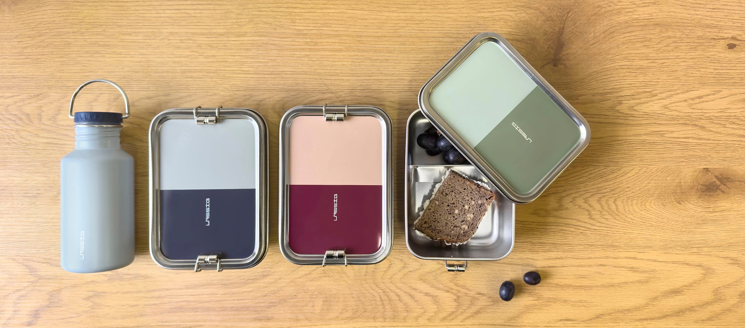 LÄSSIG Lunchbox »Solid berry/rose«, (1 tlg.), aus Edelstahl