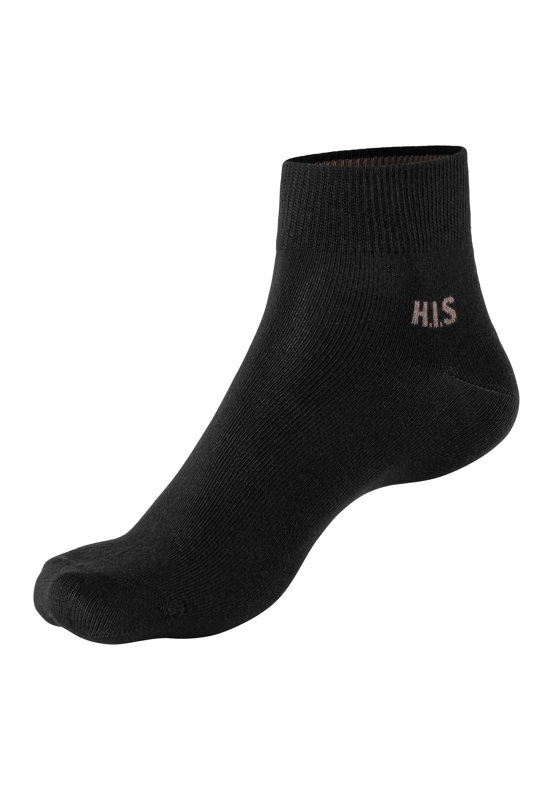 H.I.S Kurzsocken, (Packung, 10 Paar), mit farbigem Innenbund