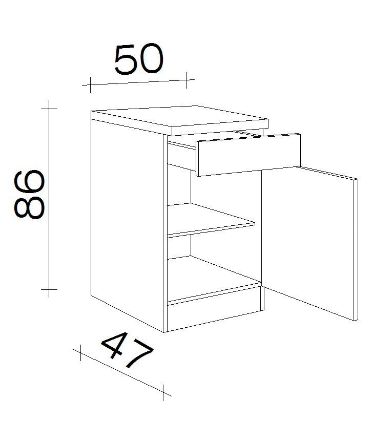 Flex-Well Unterschrank »Bergen«, (B x H x T) 50 x 85 x 50 cm auf Raten  kaufen