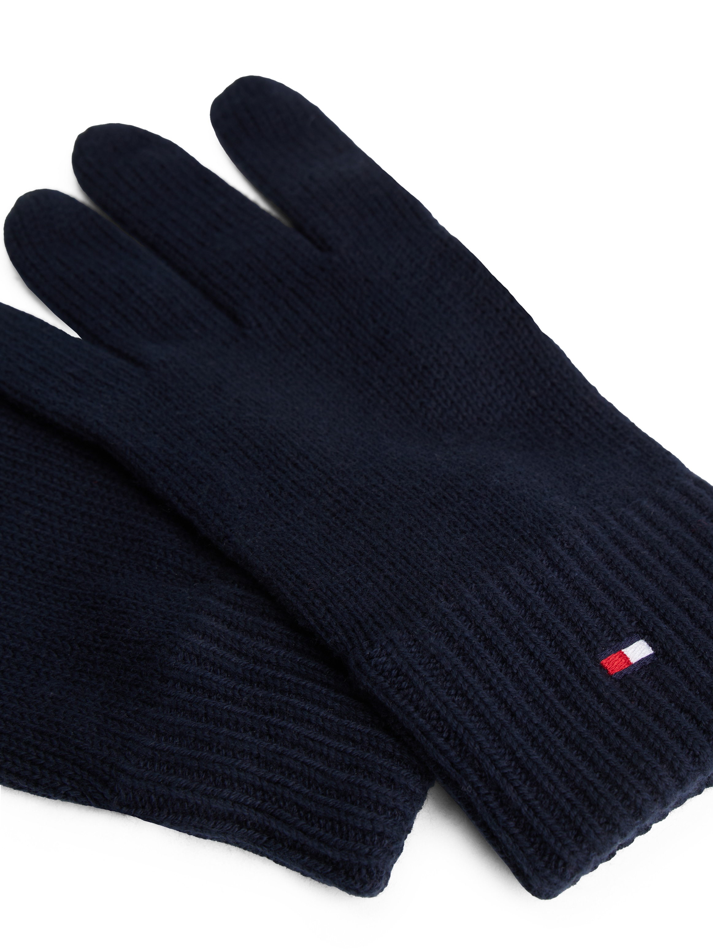Tommy Hilfiger Strickhandschuhe »ESSENTIALS FLAG GLOVES« mit Logostickerei
