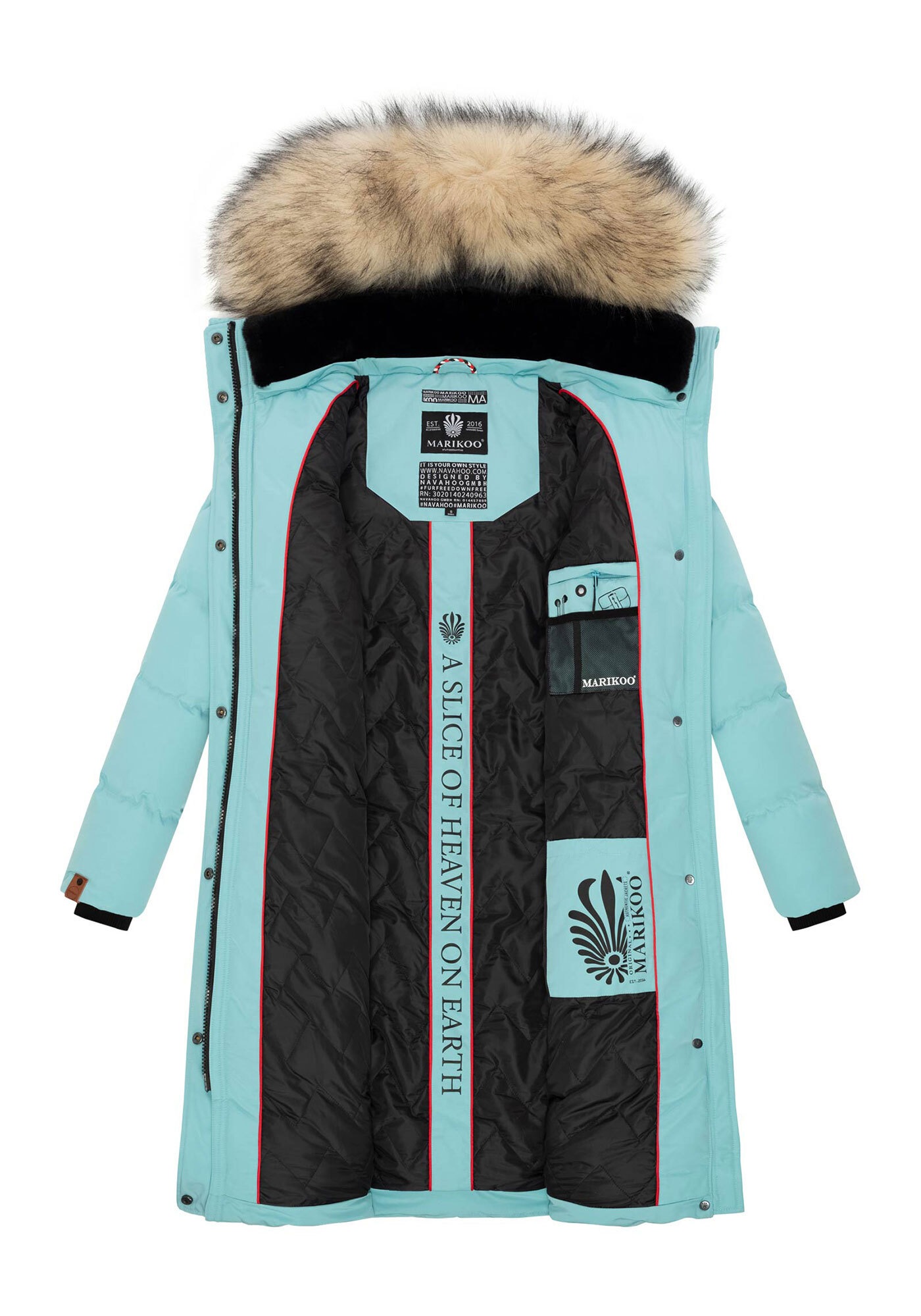 Marikoo Winterjacke »Marikoo Schneesternchen Damen Winter Steppjacke B890«