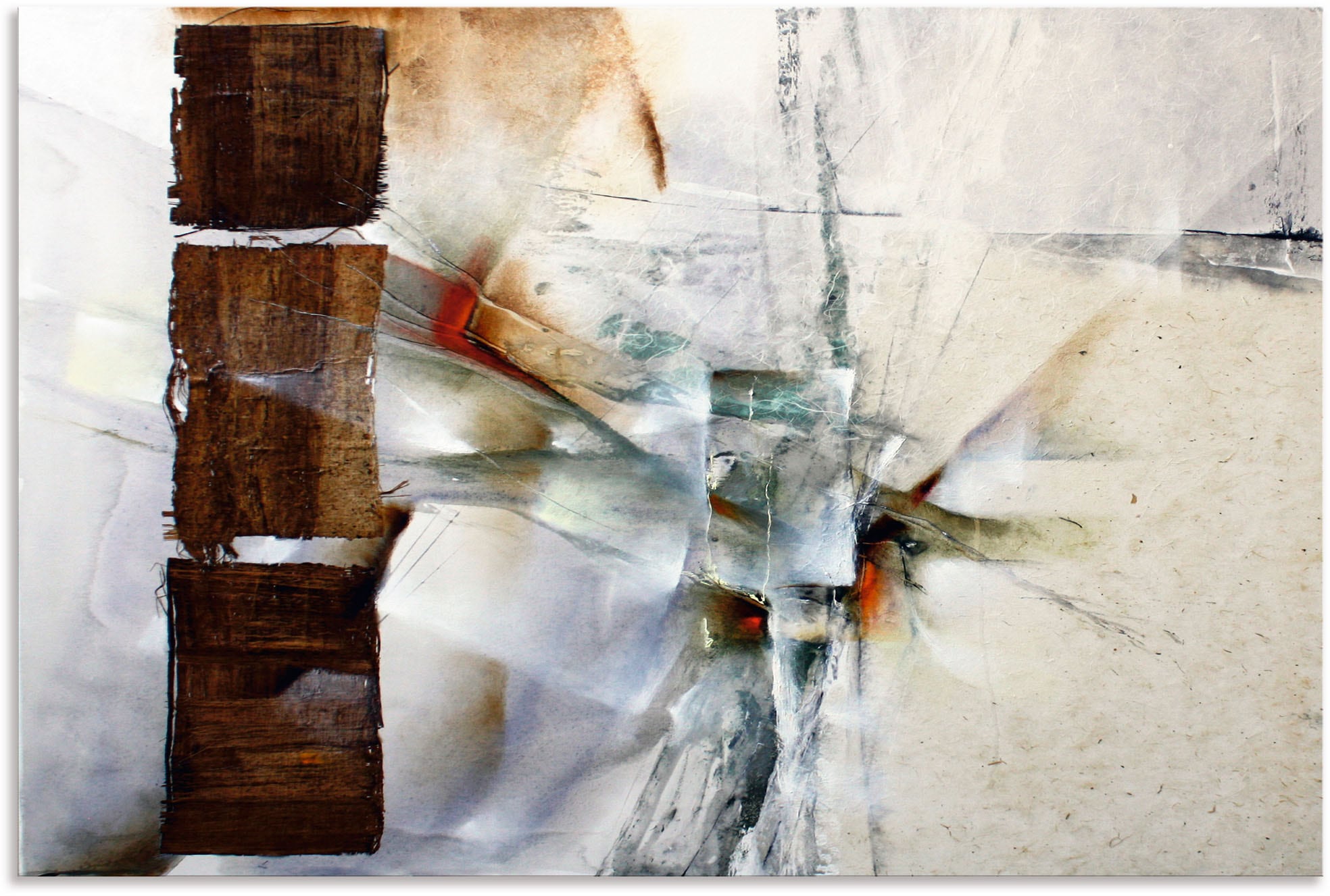 Artland Wandbild »Abstrakte Komposition in weiß«, Gegenstandslos, (1 St.),  als Alubild, Outdoorbild, Leinwandbild in verschied. Größen auf Raten  kaufen