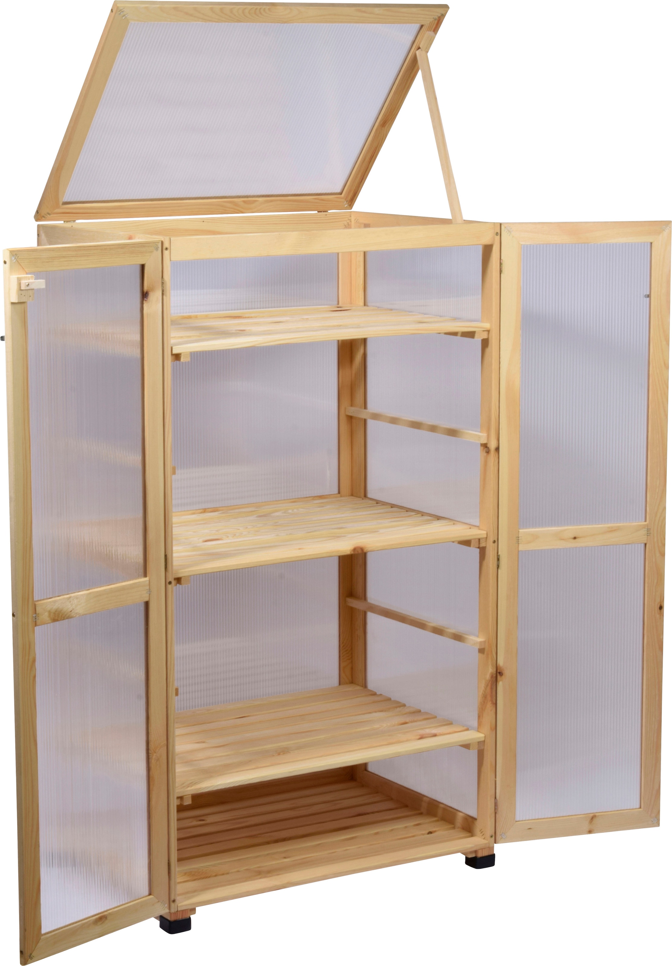 dobar Anzuchttopf »Dome«, großer Anzuchtschrank aus FSC®-zertifiziertem Kiefernholz
