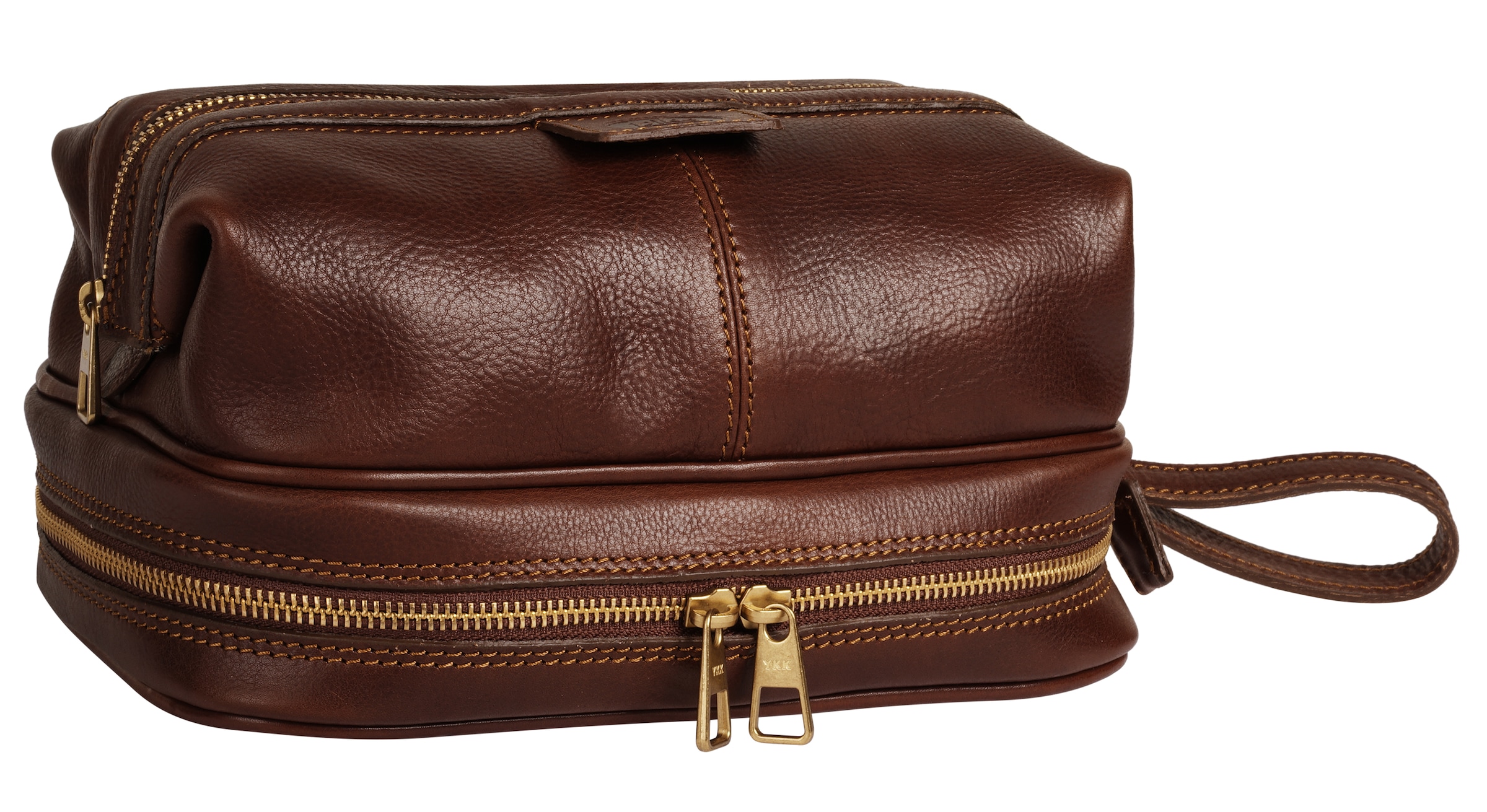 Piké Kulturbeutel echt Leder, Made in Italy