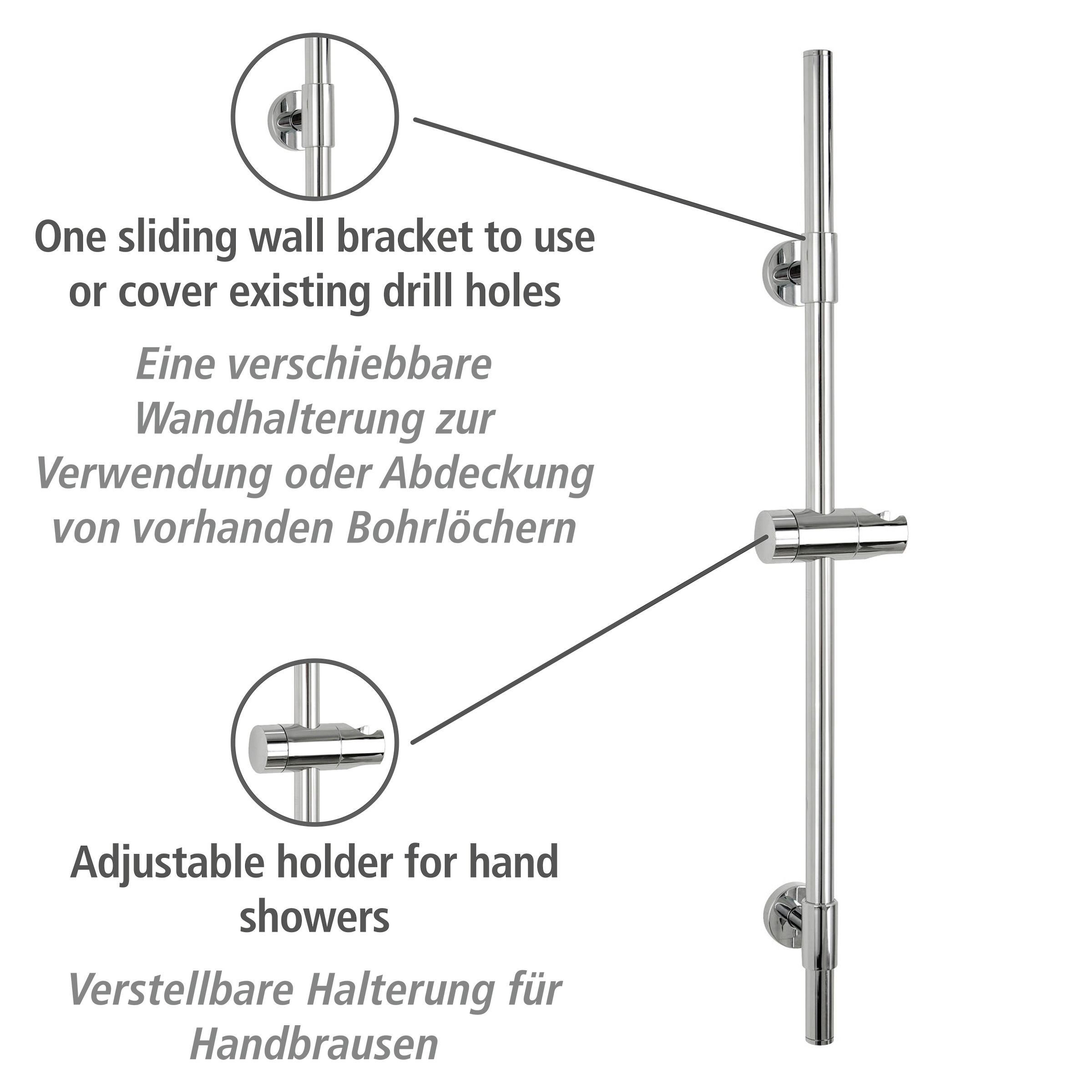 WENKO Duschstange »Basic«, Chrom