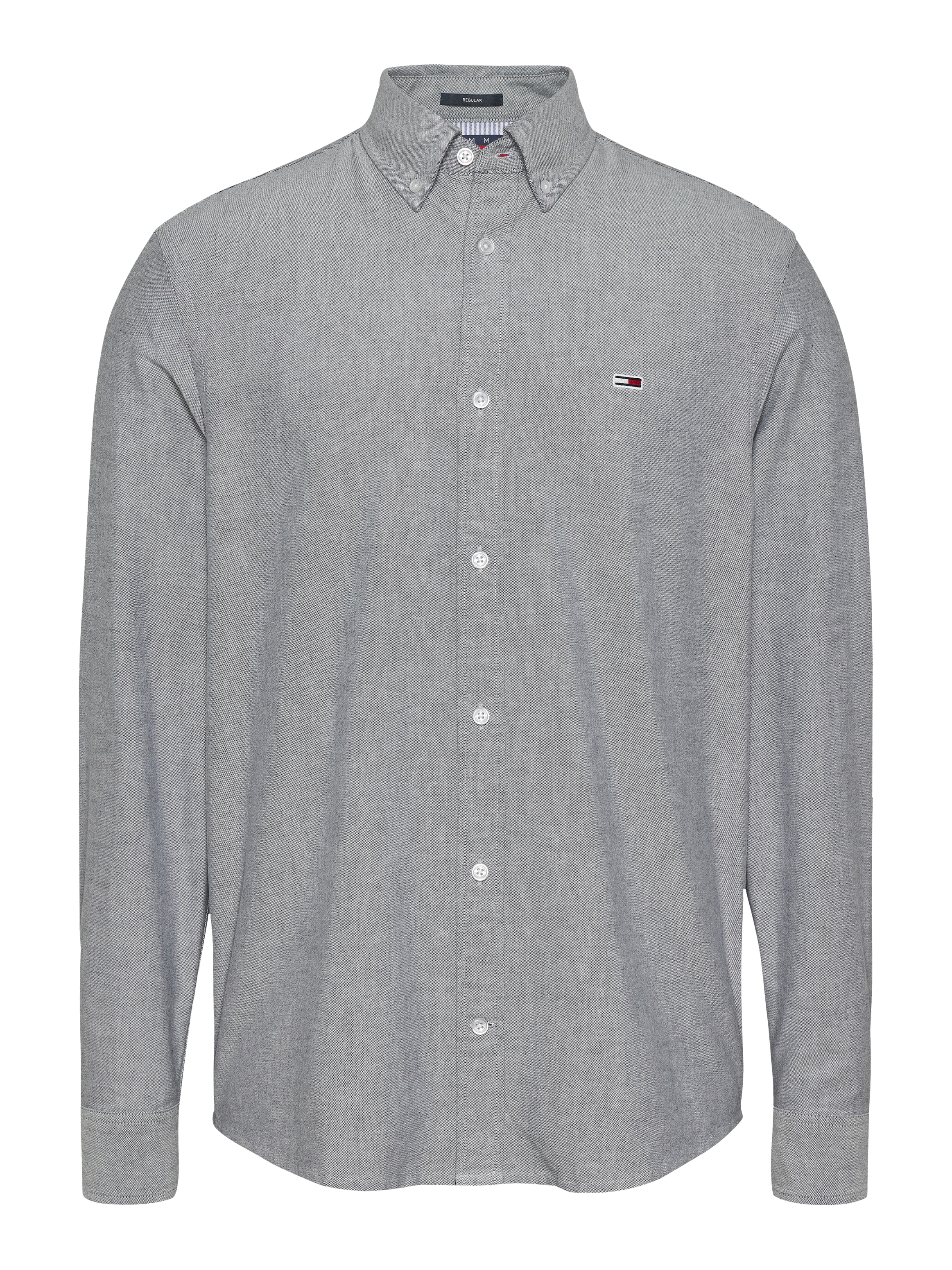 Tommy Jeans Plus Langarmhemd »TJM REG OXFORD SHIRT EXT«, in Großen Größen, Logostickerei, Button-down-Kragen