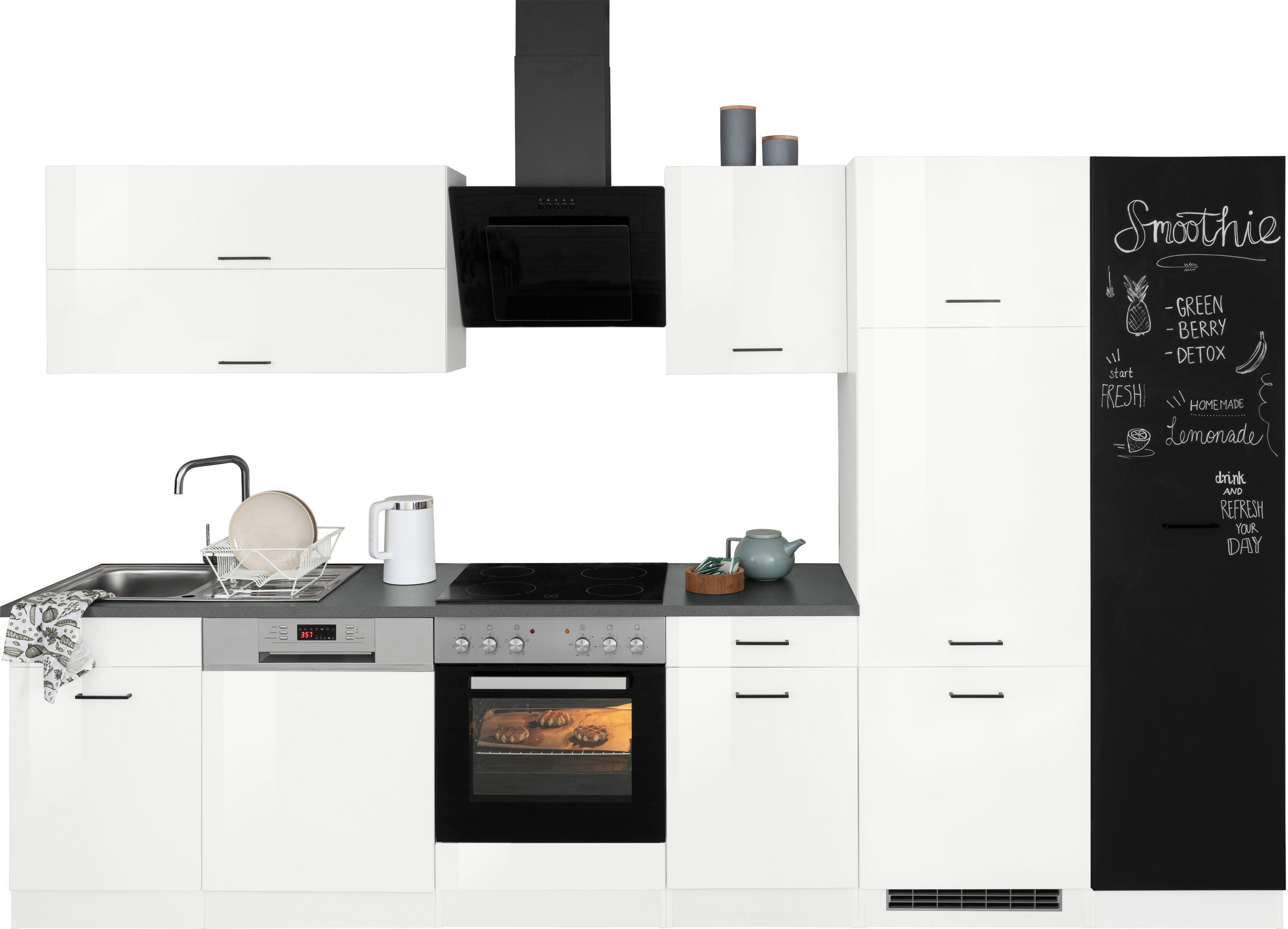 KOCHSTATION Küchenzeile »KS-Trier« ohne E-Geräte, Breite 330 cm