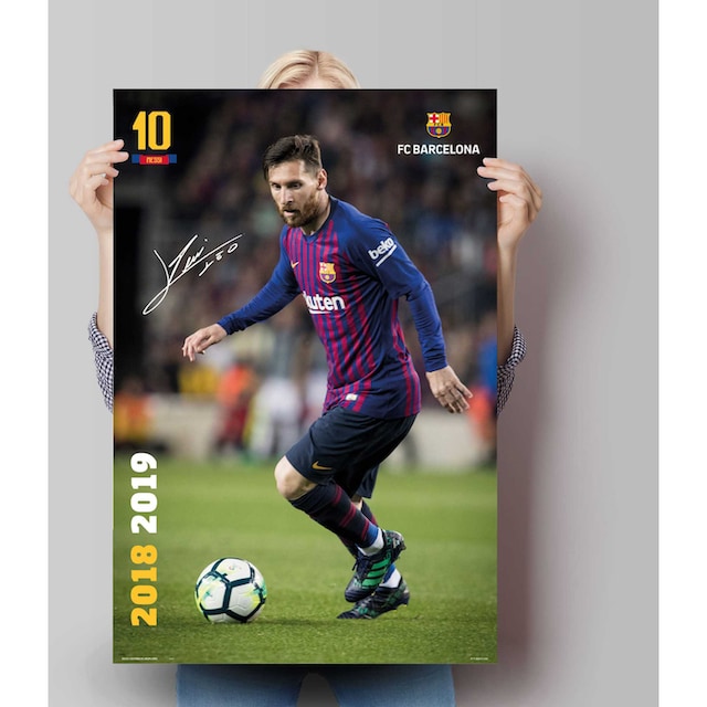Reinders! Poster »Poster FC Barcelona Messi 2018/19«, Fußball, (1 St.) auf  Rechnung bestellen
