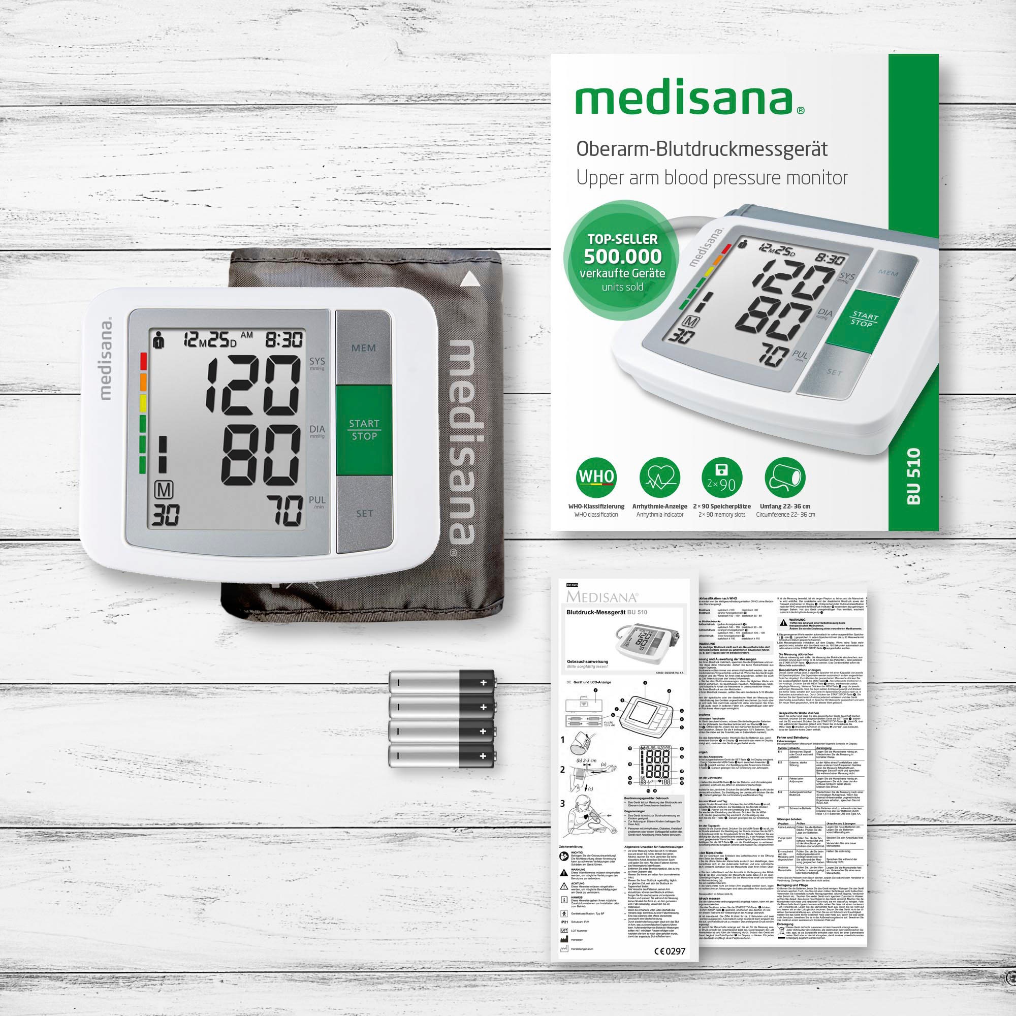 Medisana Oberarm-Blutdruckmessgerät »BU510«
