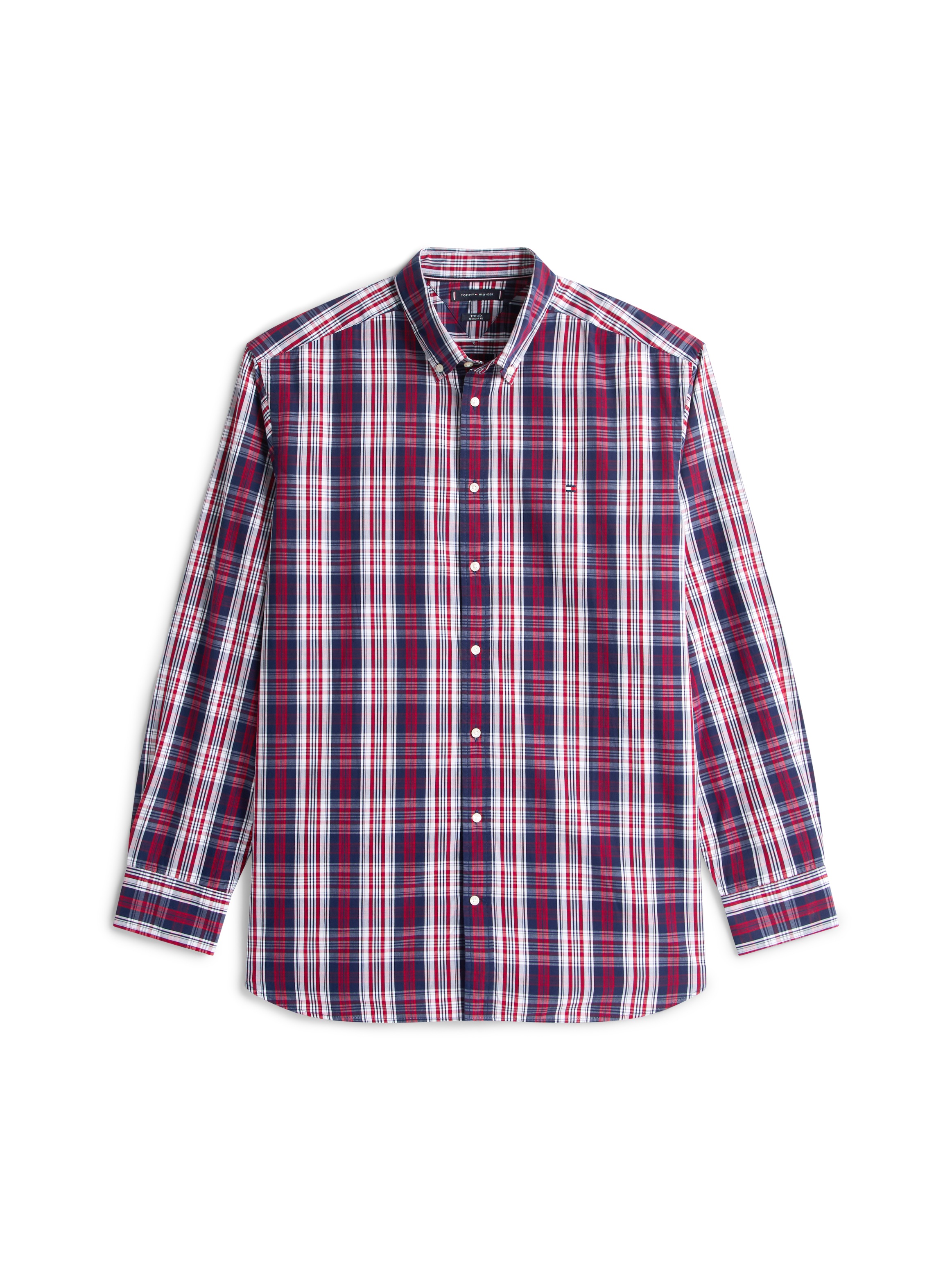 Tommy Hilfiger Big & Tall Langarmhemd »BT - FLEX POP MEDIUM CHECK« regular fit, Große Größen, kariert
