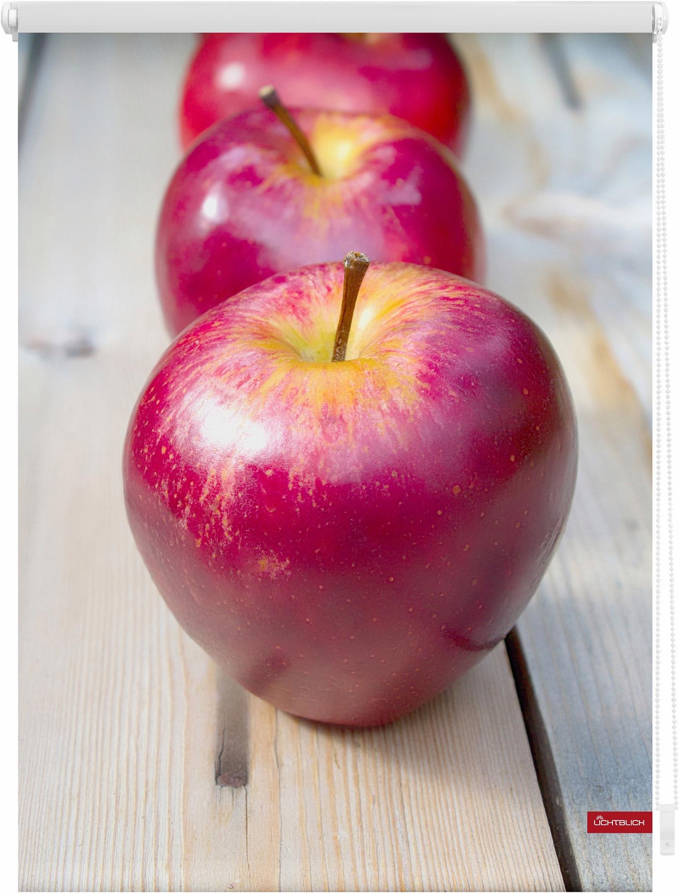 bedruckt Seitenzugrollo »Klemmfix ORIGINAL Apfel«, Bohren, freihängend, Lichtschutz, kaufen online ohne Motiv LICHTBLICK