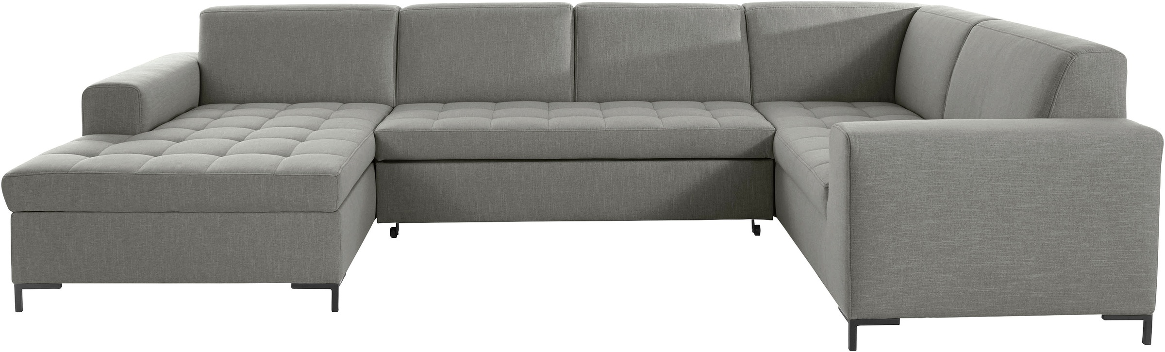 OTTO products Wohnlandschaft »Grazzo U-Form«, hochwertige Stoffe aus recyceltem Material, Steppung im Sitzbereich