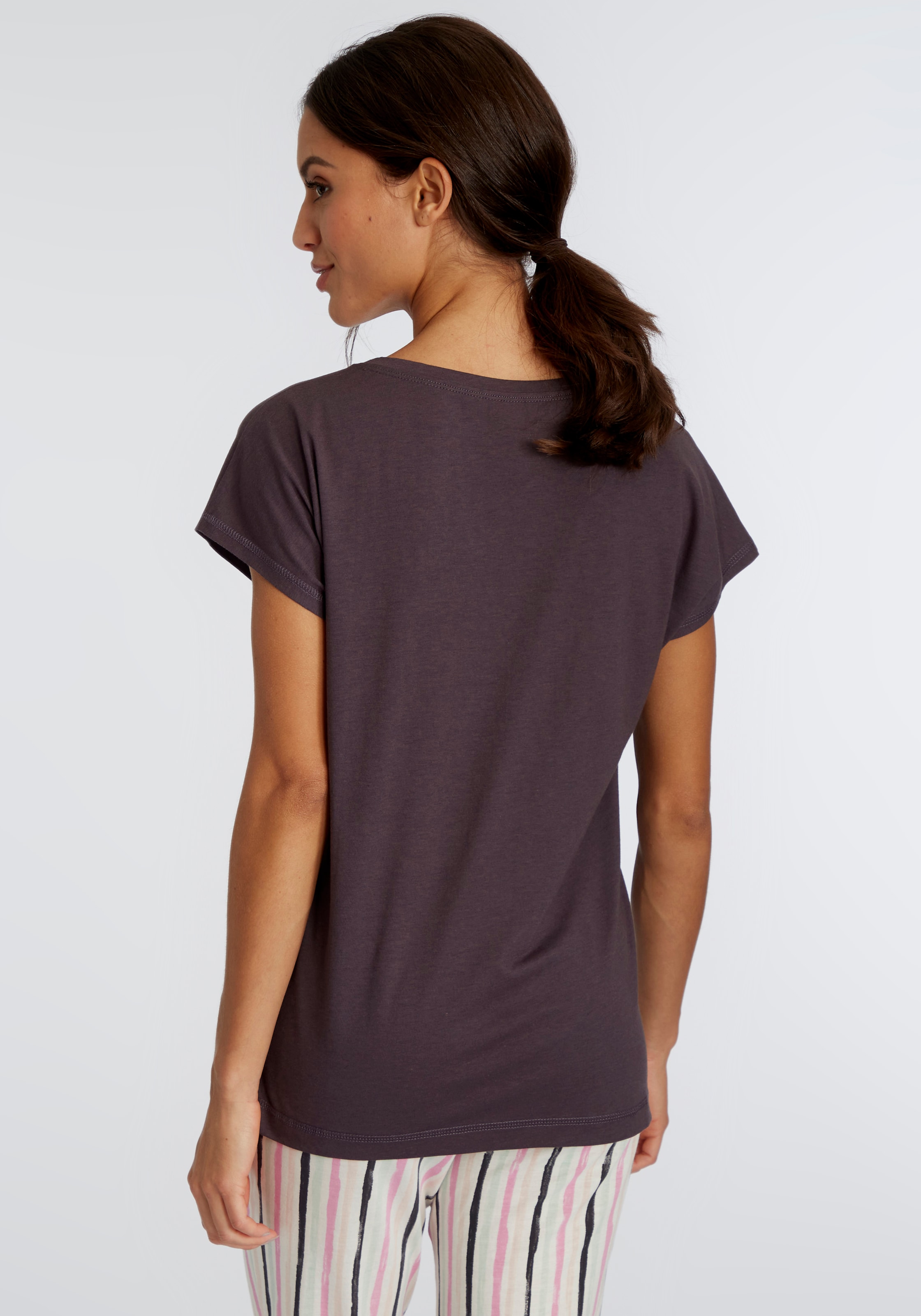 Vivance Dreams Pyjamaoberteil 1-teilig,  mit Frontdruck