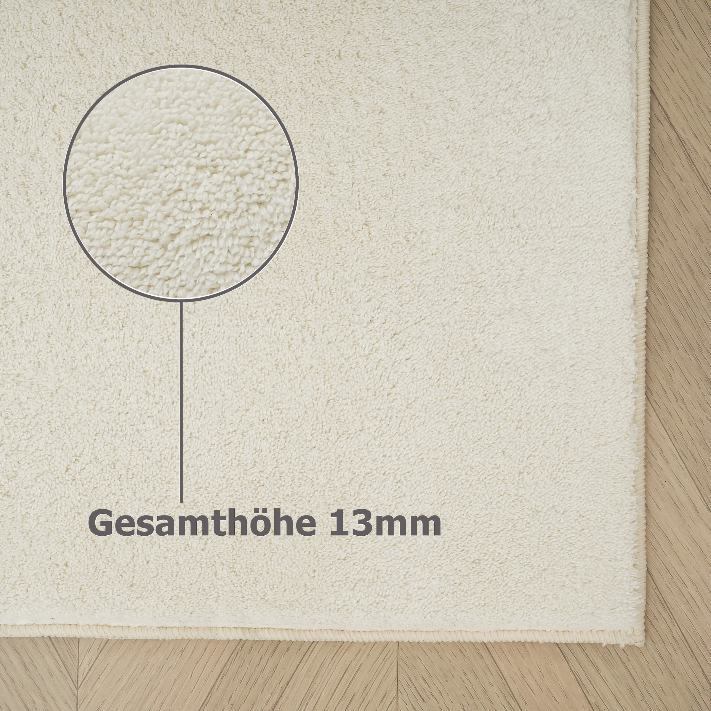 my home Teppich »Cali light, weich, modern, waschbar« rechteckig 13 mm Höhe Uni-Farben, kuschelig, & weich, Wohnzimmer, Schlafzimmer, Esszimmer