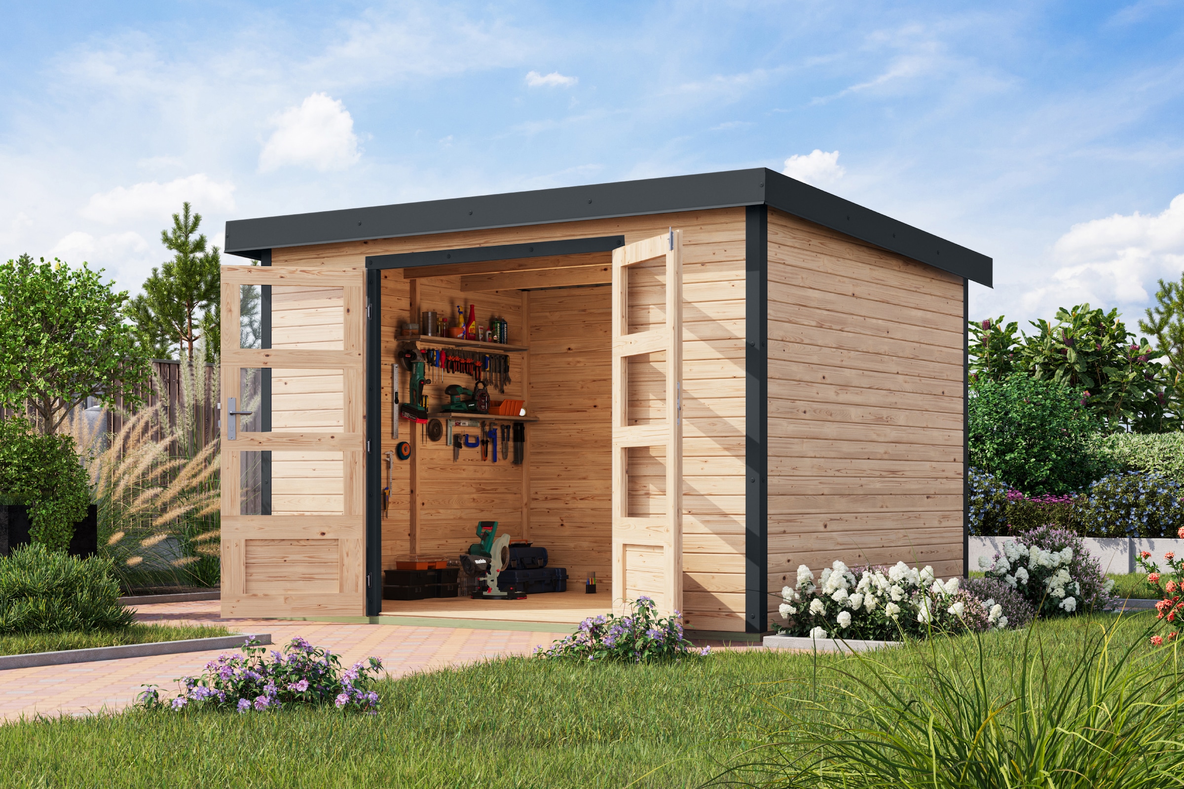 Karibu Gartenhaus »Jupiterino 5, in verschiedenen Farben«