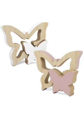 RIFFELMACHER & WEINBERGER Osterfigur »Schmetterlinge«, (Set, 2 St.), aus Holz, bemalt kaufen