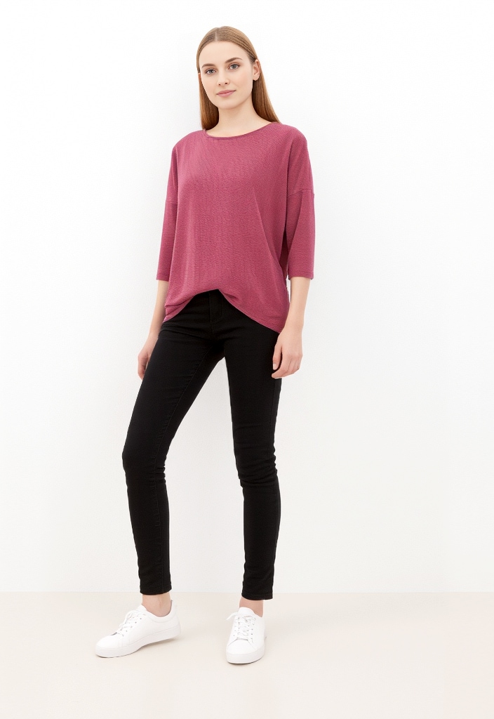 ONLY 3/4-Arm-Shirt »ONLGLAMOUR 3/4 TOP JRS NOOS«, in lässiger Oversize-Form
