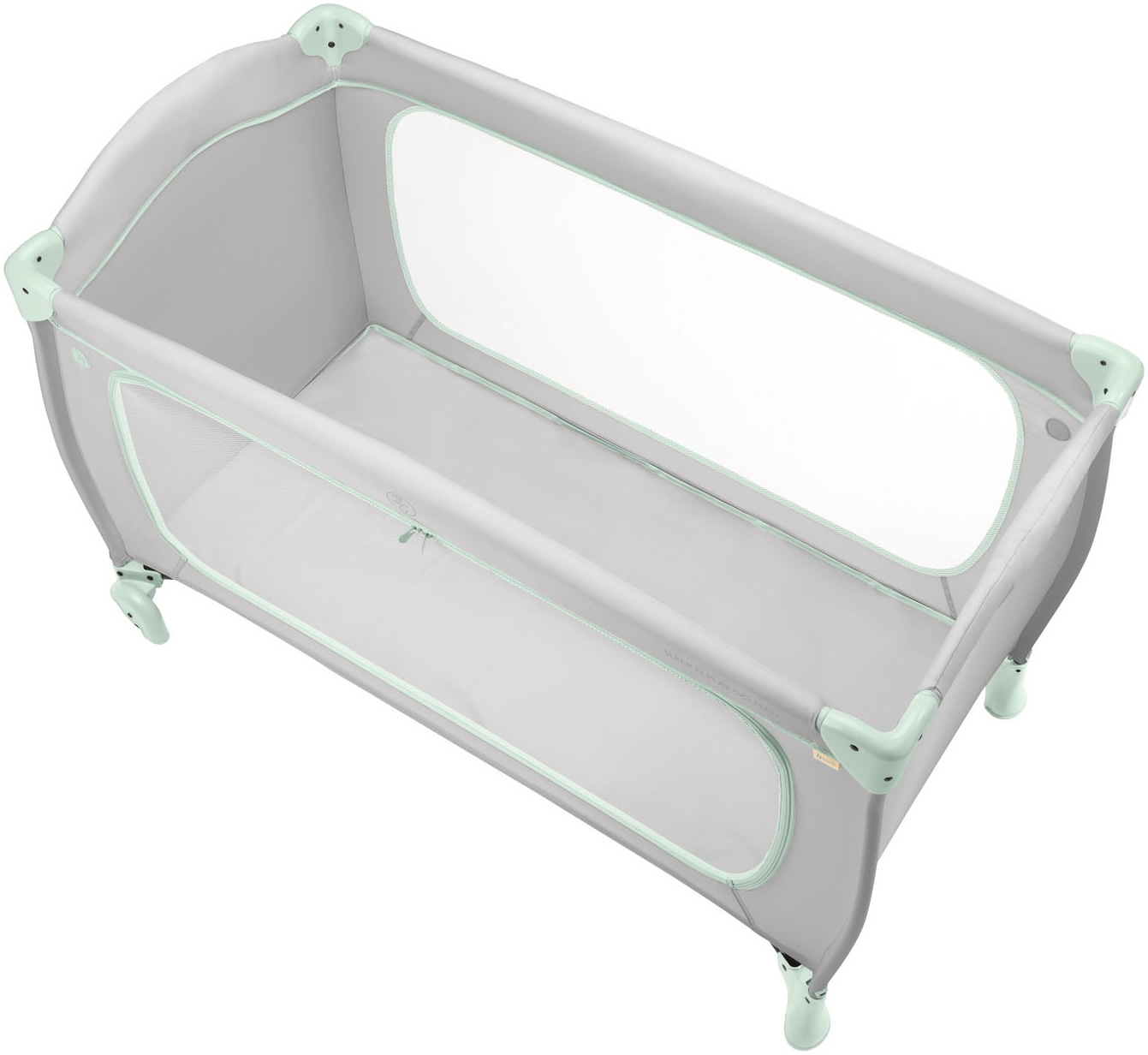 Hauck Baby-Reisebett »Sleep N Play Go Plus, Dusty Mint«, mit integrierten Rädern; Vorderausstieg